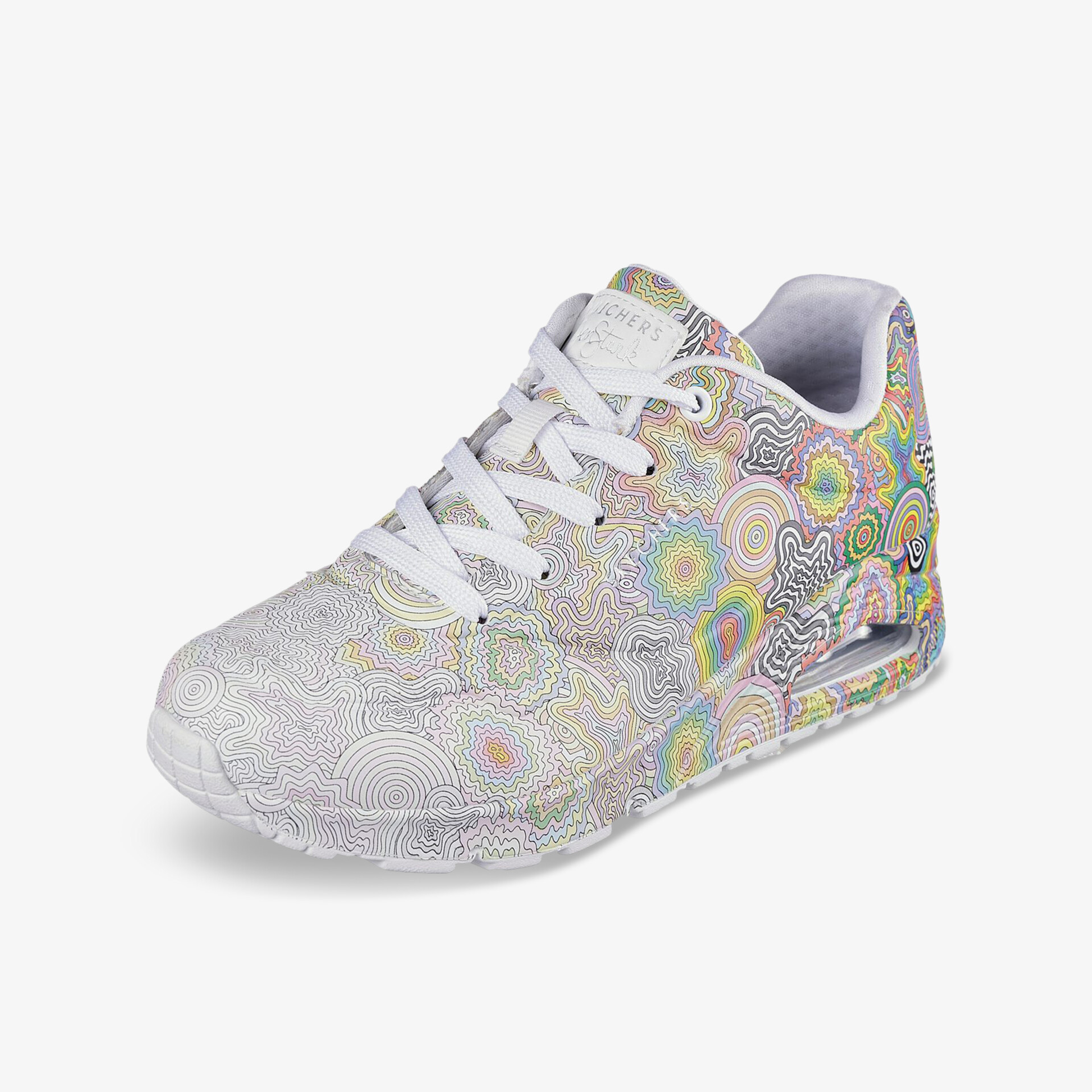 Bequemer Sneaker mit farbenfrohem Muster, atmungsaktiv und leicht, ideal für sportliche Aktivitäten und Alltag