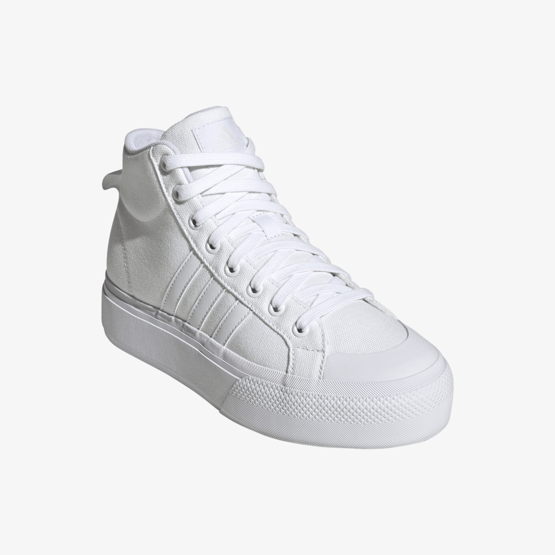 Moderner weißer High-Top-Sneaker mit rutschfester Sohle und stilvollem Design für ein bequemes Trageerlebnis.