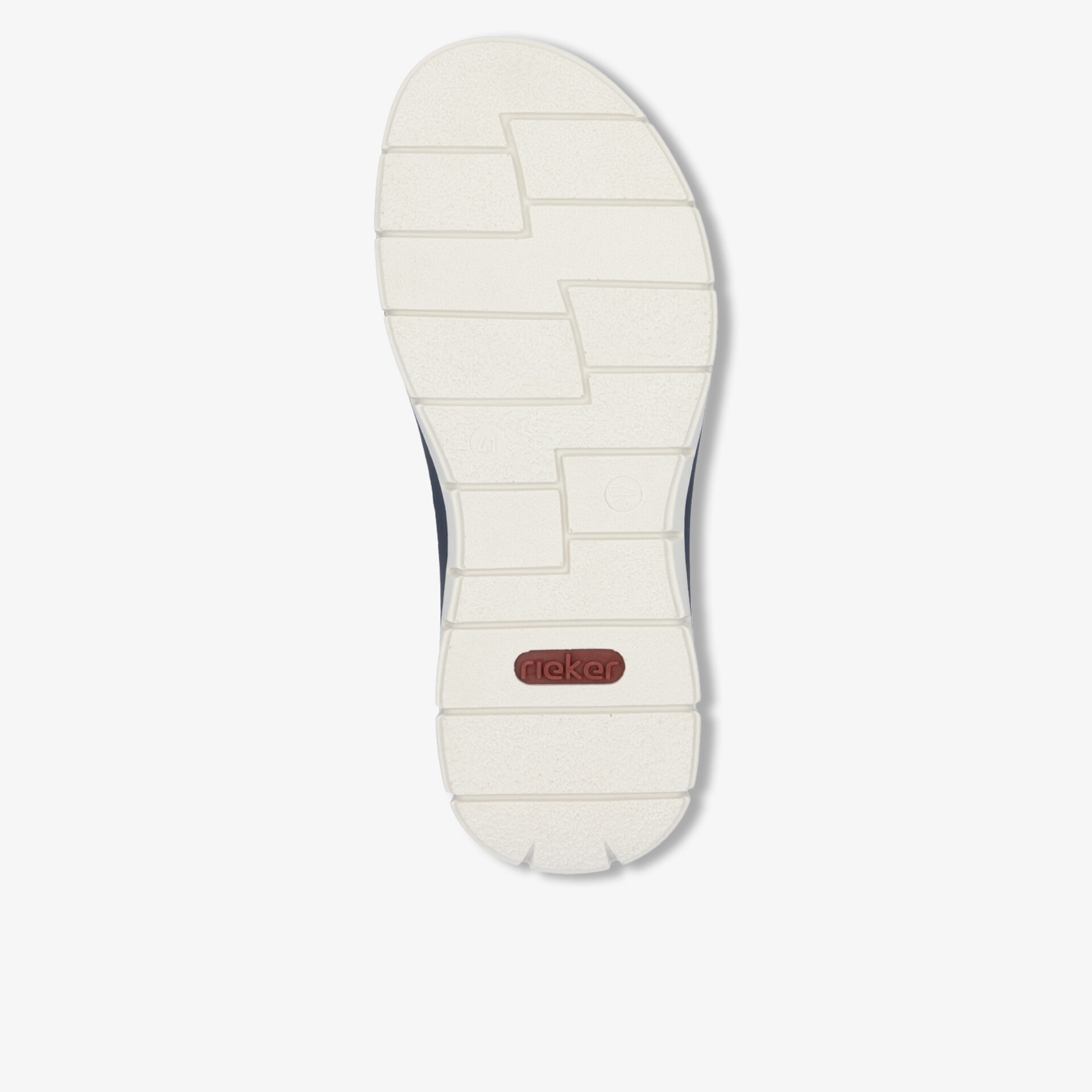 Weiße Schuhsohle mit modernem, rutschfestem Profil und langlebiger, leichter Konstruktion