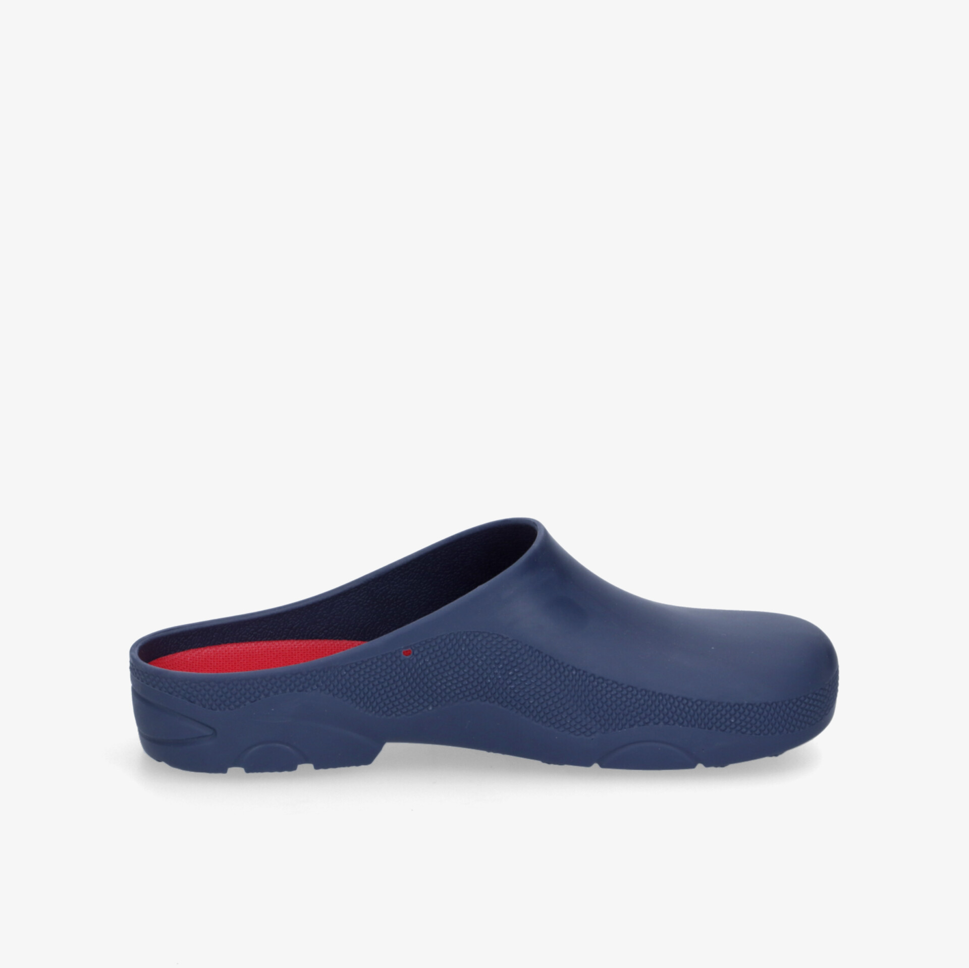 Bequemer dunkelblauer Clog mit rutschfester Sohle und modernem Design