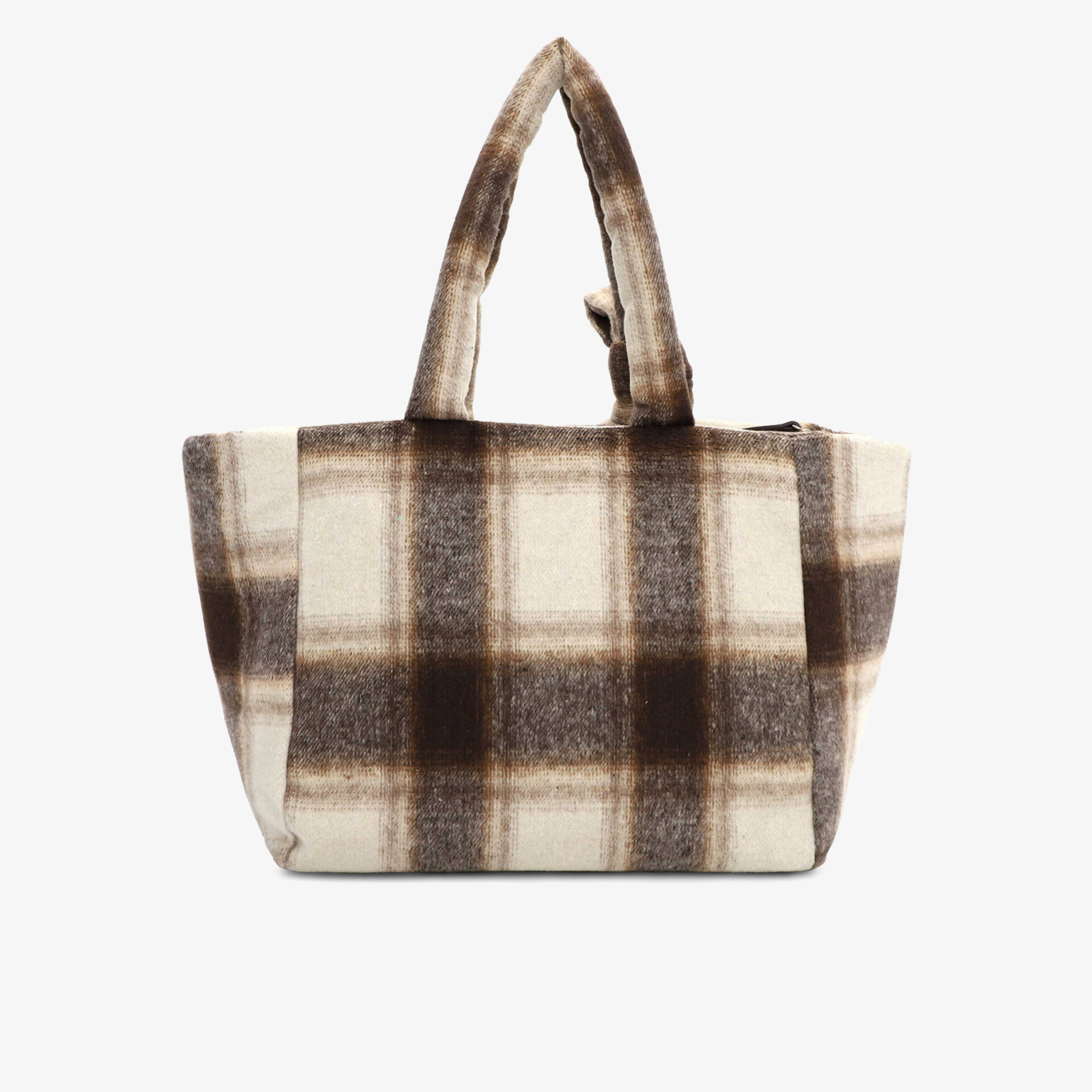 Modische karierte Tasche mit weichem Material und robusten Tragegriffen für vielseitigen Freizeitgebrauch