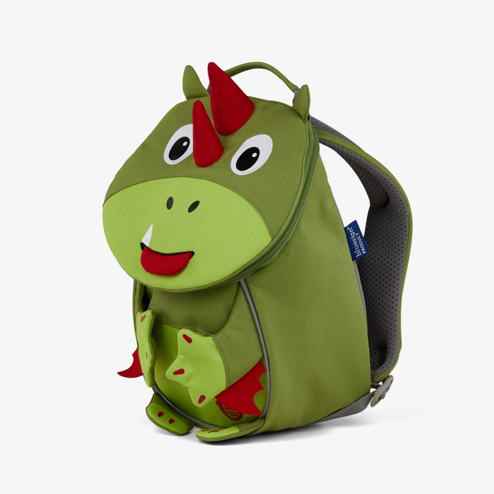 Grüner Kinderrucksack im Dinosaurier-Design mit robustem Reißverschluss und bequemen Tragegurten