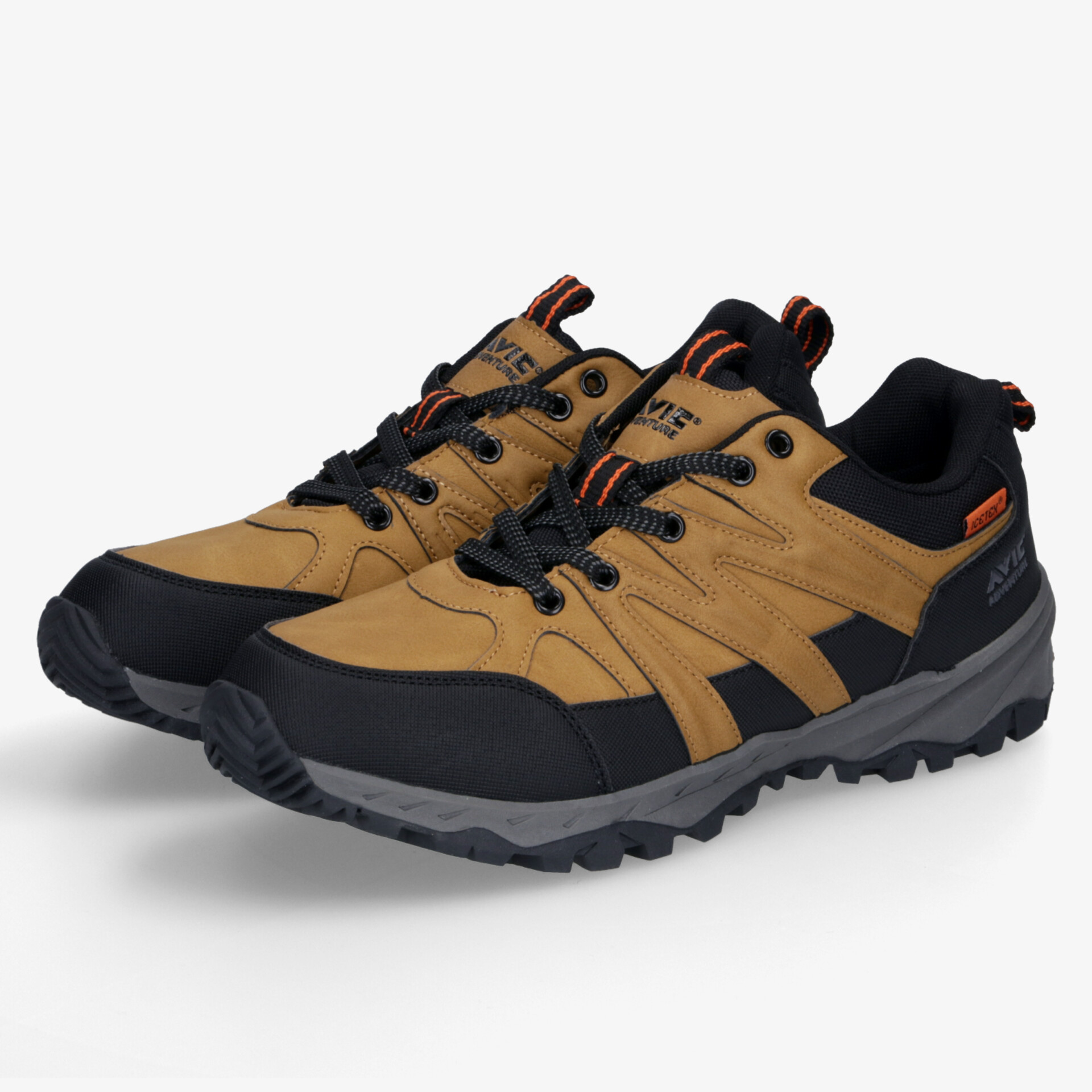 Robuste braun-schwarze Wanderschuhe mit stabiler Profilsohle und gepolstertem Innenfutter für hohen Tragekomfort