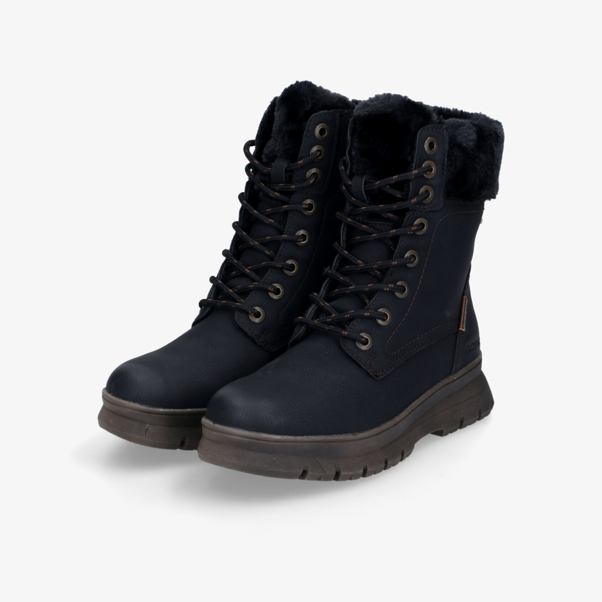 Schwarze Winterstiefel mit warmem Innenfutter und wasserabweisendem Material für sicheren und komfortablen Halt