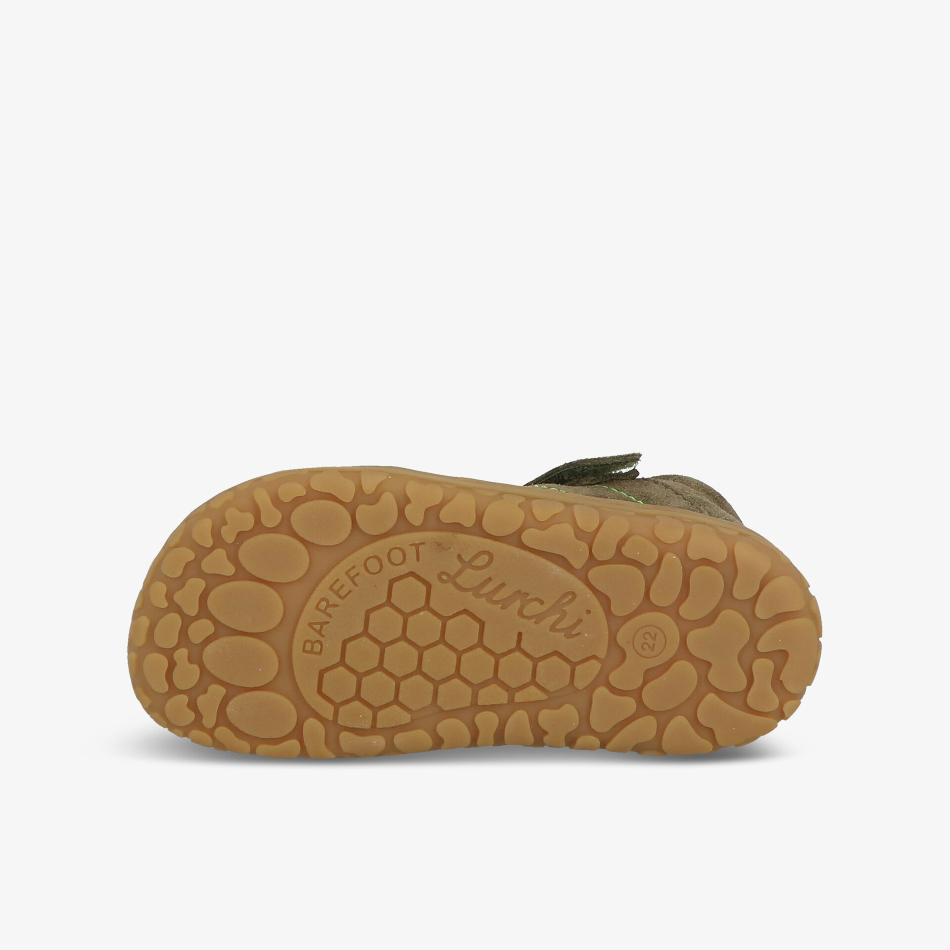 Robuste braune Schuhsohle mit griffigem Profil für sicheren Halt und langanhaltenden Komfort