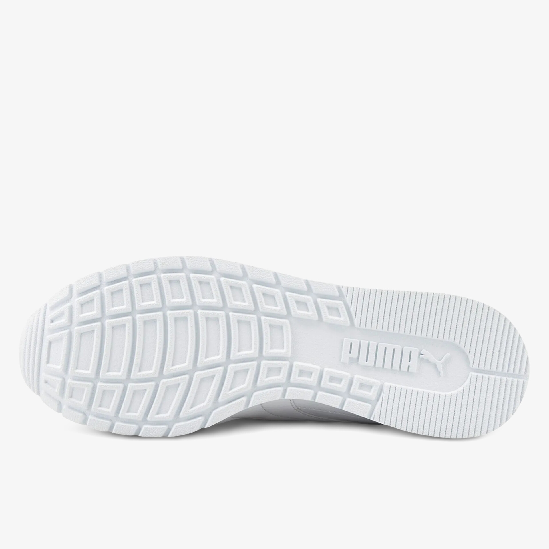 Weiße Schuhsohle mit rutschfestem, flexiblem Profil für optimalen Komfort und gute Trittsicherheit