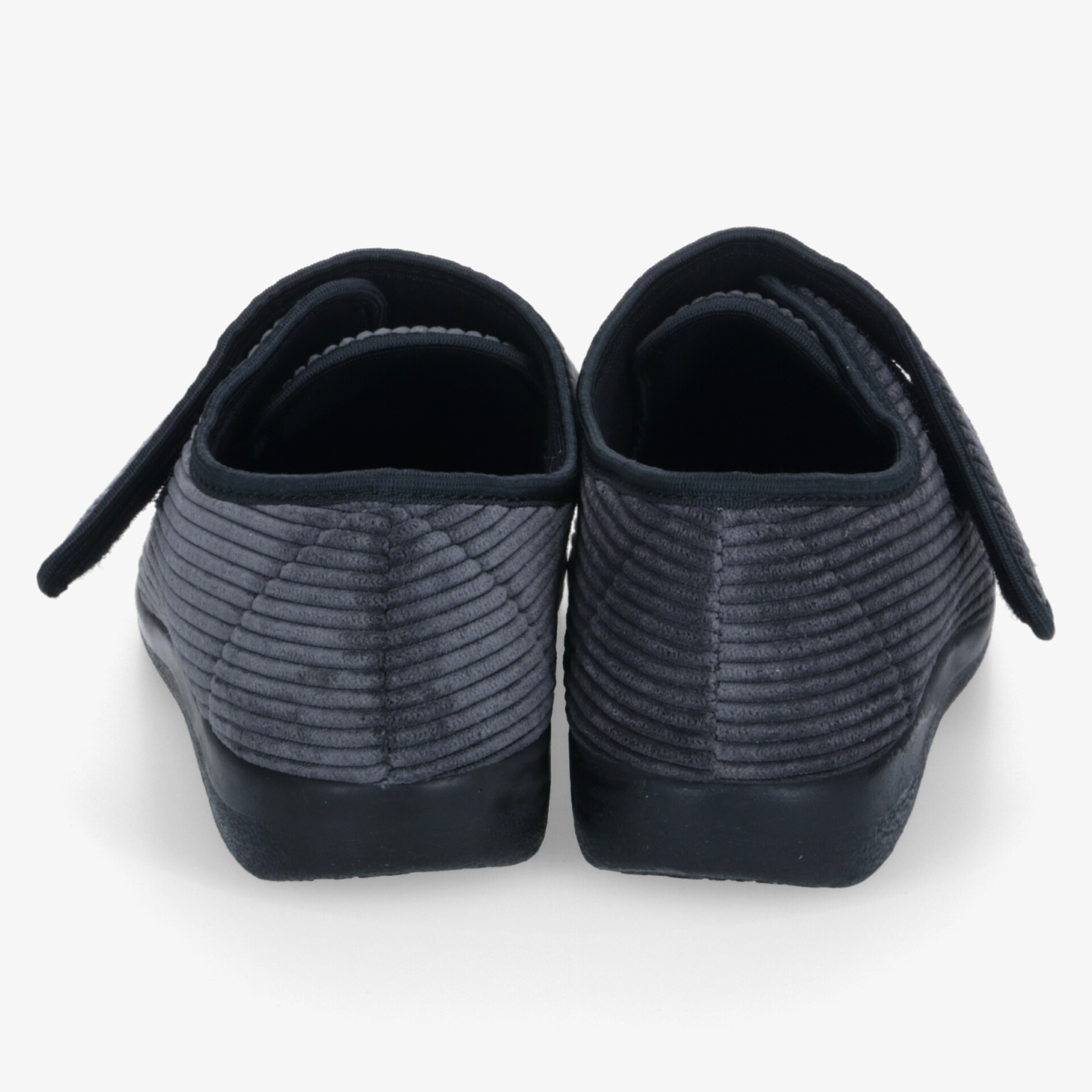 Weiche gepolsterte Schuhe mit rutschfester Sohle, leichter und langlebiger Qualität, Rückansicht als Paar