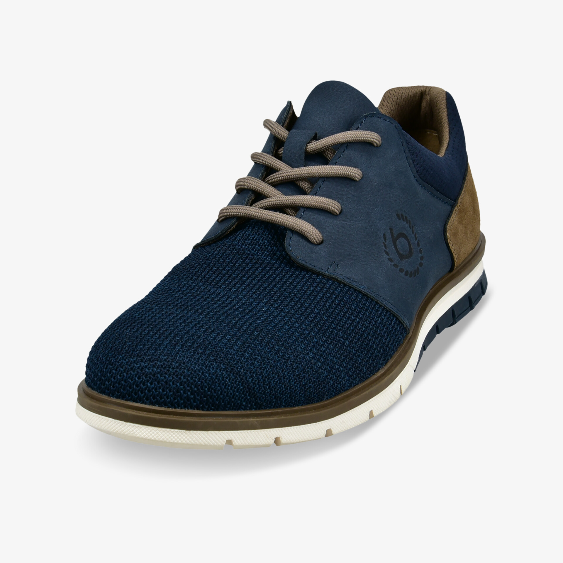 Blauer Freizeitschuh mit Komfortsohle und robusten Schnürsenkeln für angenehmes Tragegefühl