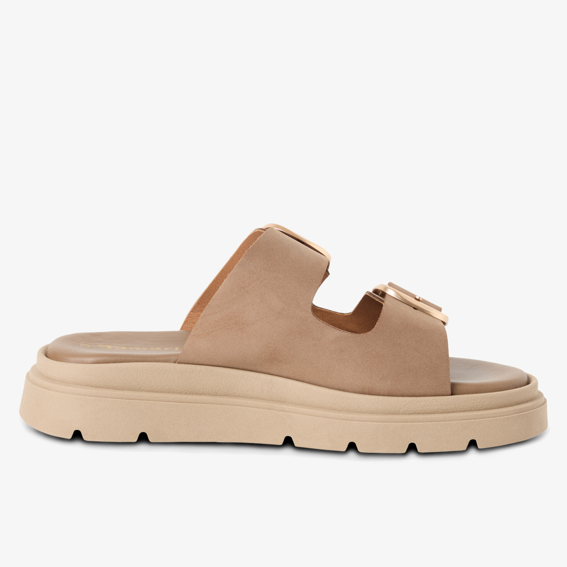 Bequeme Sandale mit robustem Design und rutschfester Sohle.