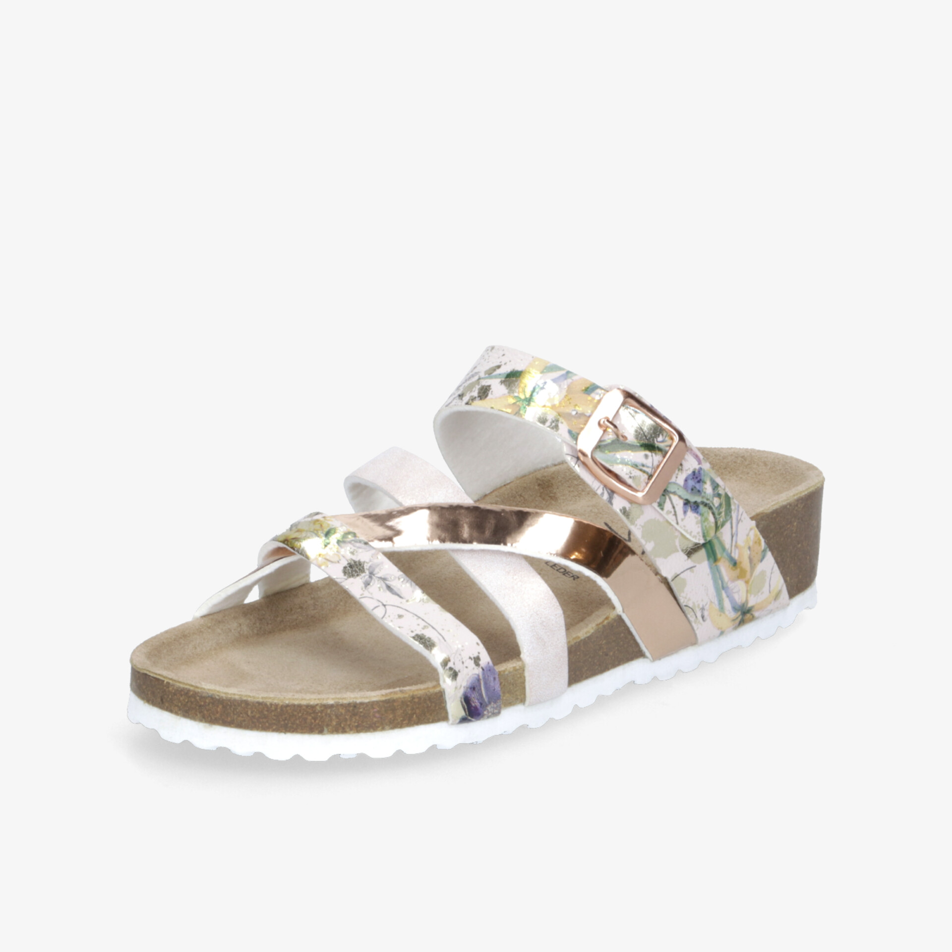 Bequeme Sandalen mit verstellbaren Riemen und floralem Muster, gepolsterte Innensohle und rutschfester Sohle