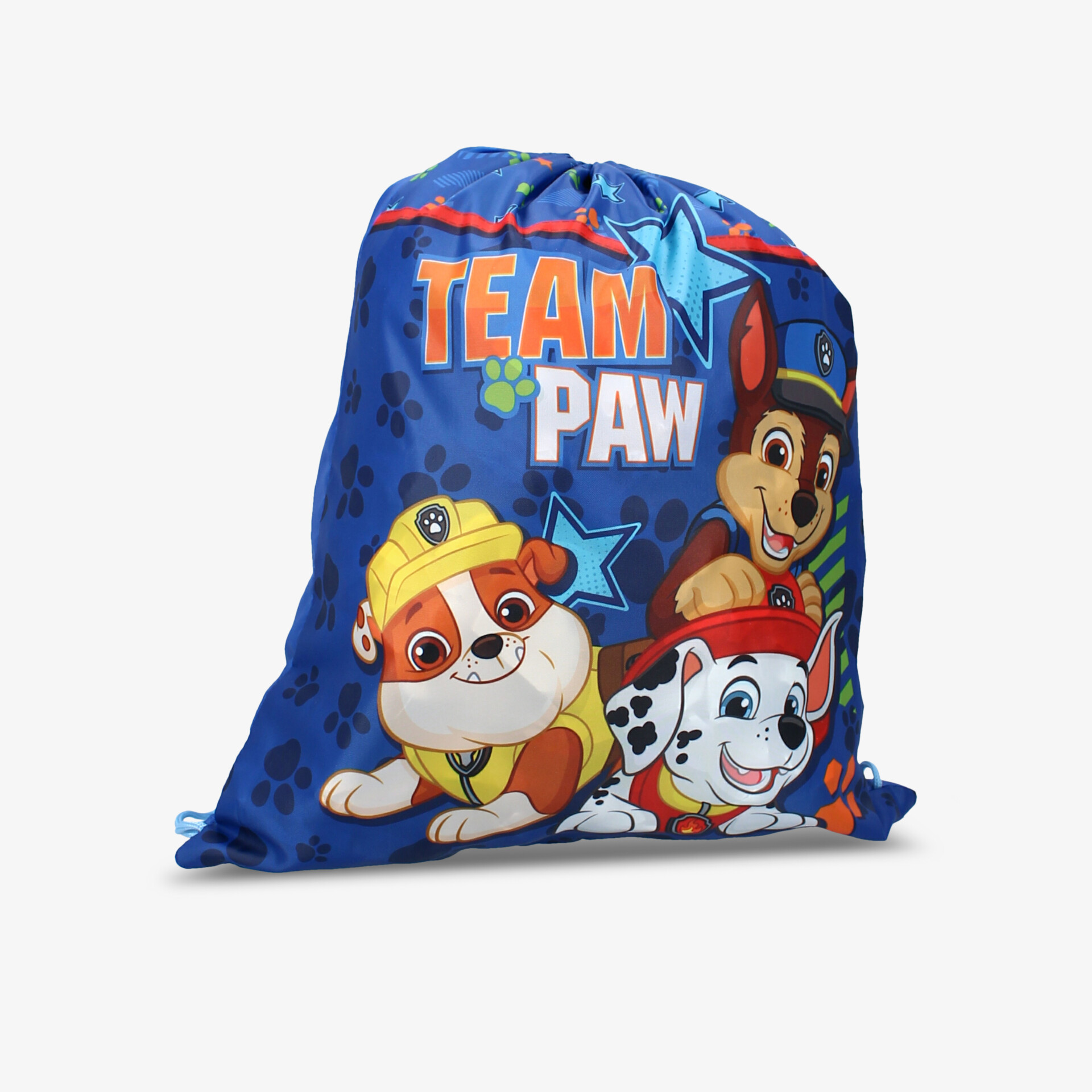 Blauer Sportbeutel mit Paw Patrol-Motiven, ideal für den täglichen Gebrauch, strapazierfähig und farbenfroh