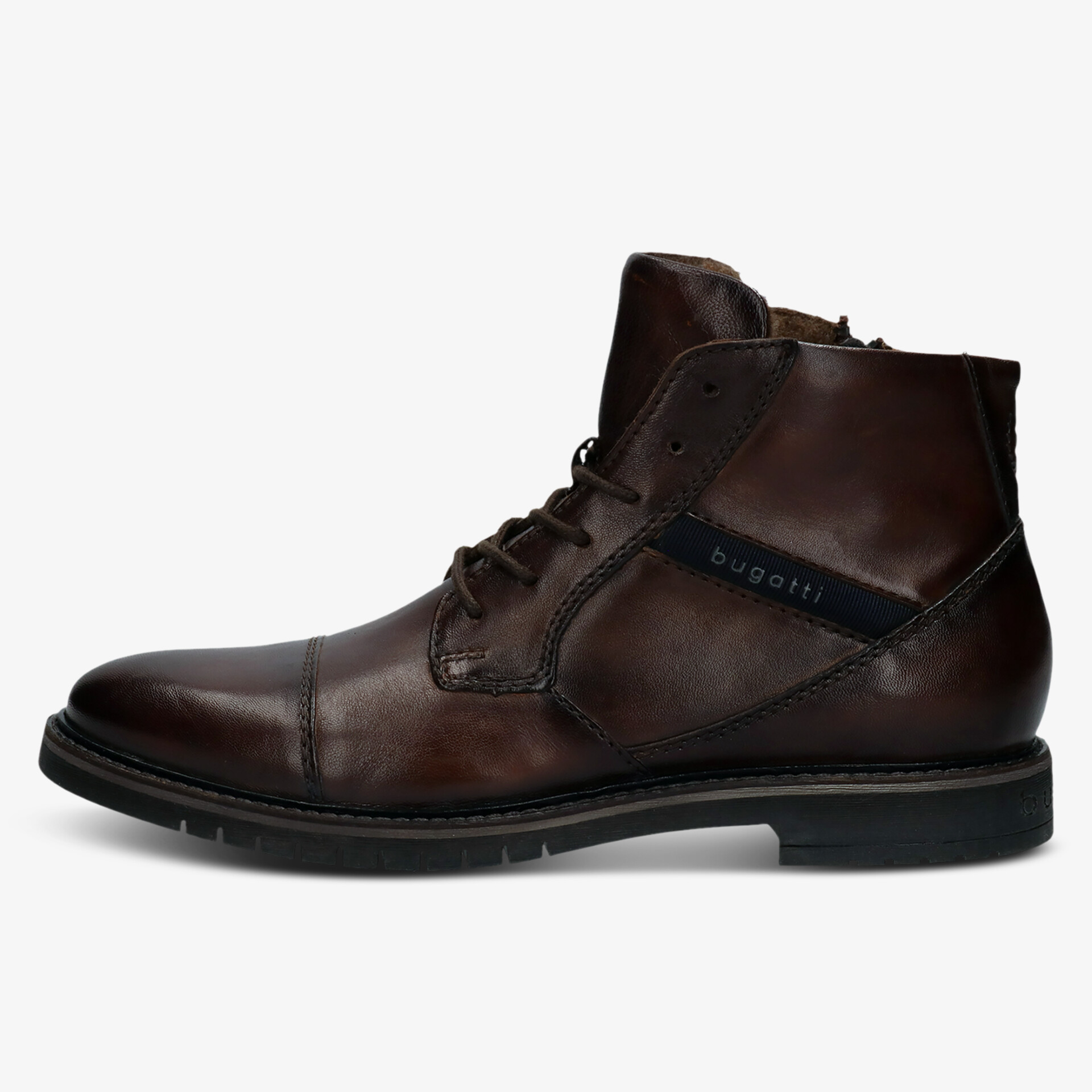 Eleganter brauner Halbstiefel aus hochwertigem Leder mit robuster Schnürung und bequemer Passform