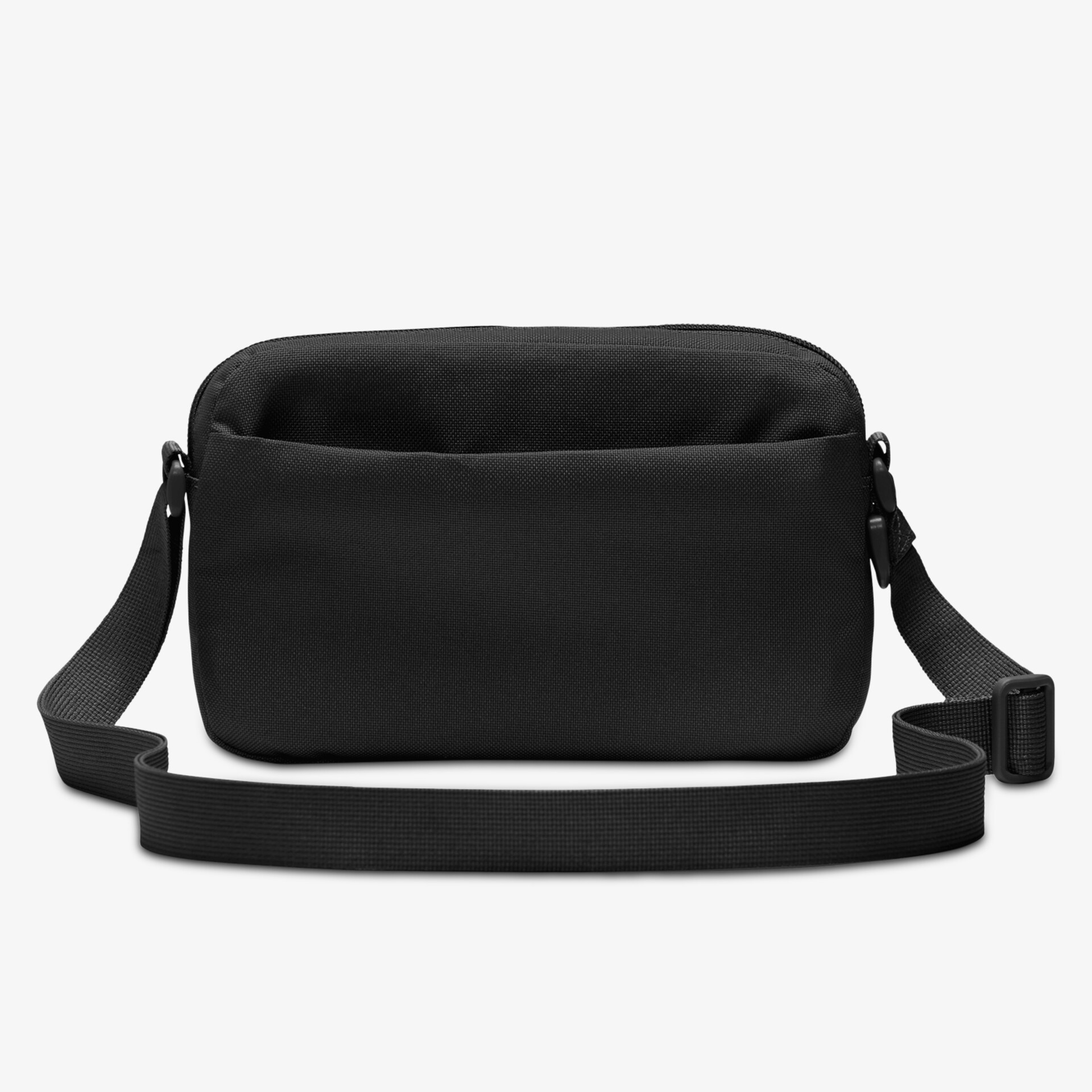 Elegante schwarze Umhängetasche mit verstellbarem Riemen und praktischem Design