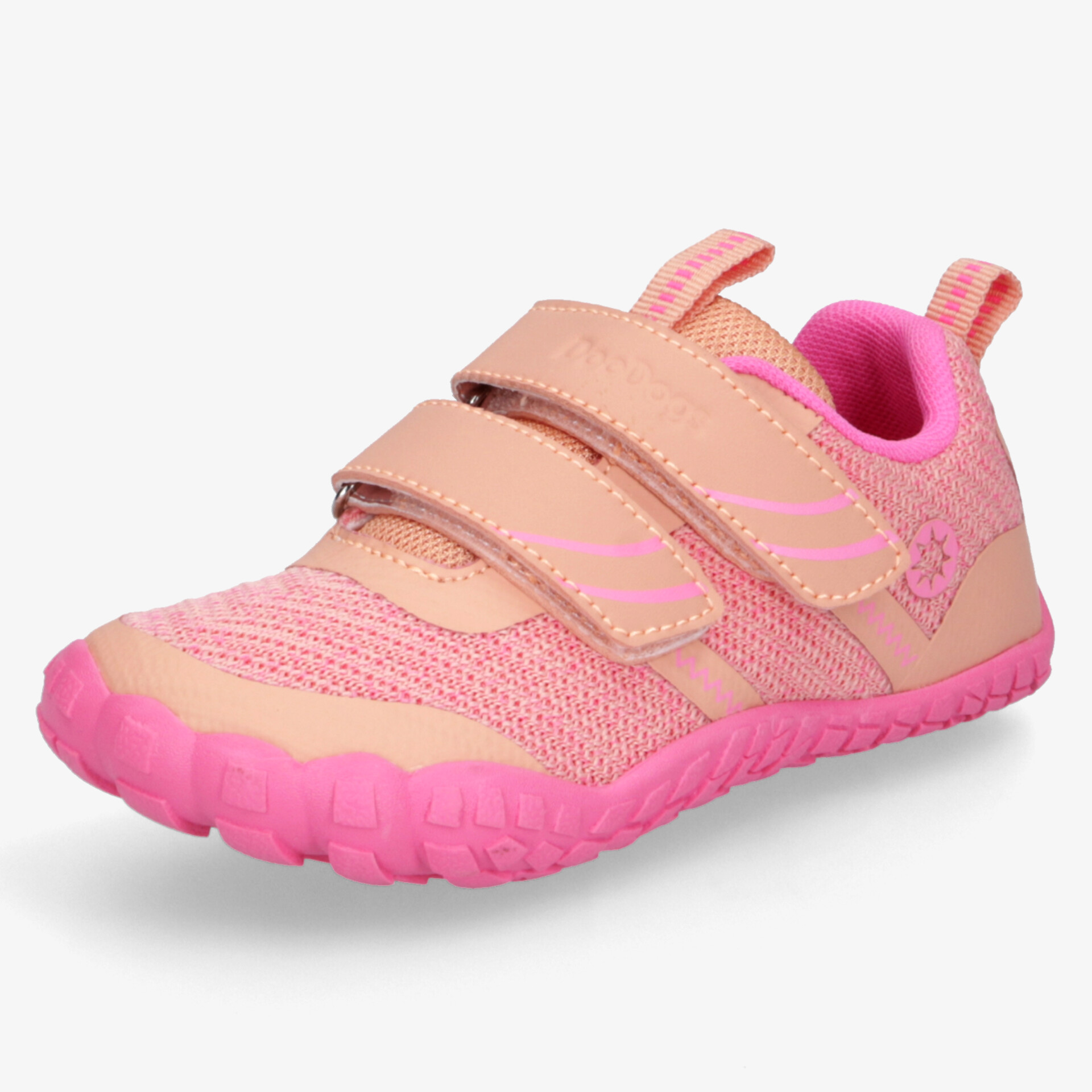 Leichter, flexibler Schuh in Pink mit Klettverschluss für optimalen Halt und Komfort im Alltag