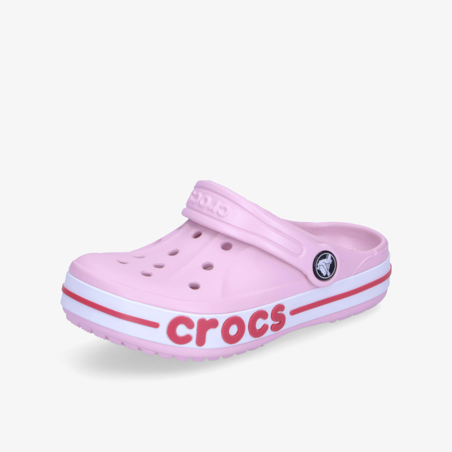 Leichter und bequemer Schuh in rosa mit atmungsaktiven Löchern und rutschfester Sohle, ideal für den Alltag