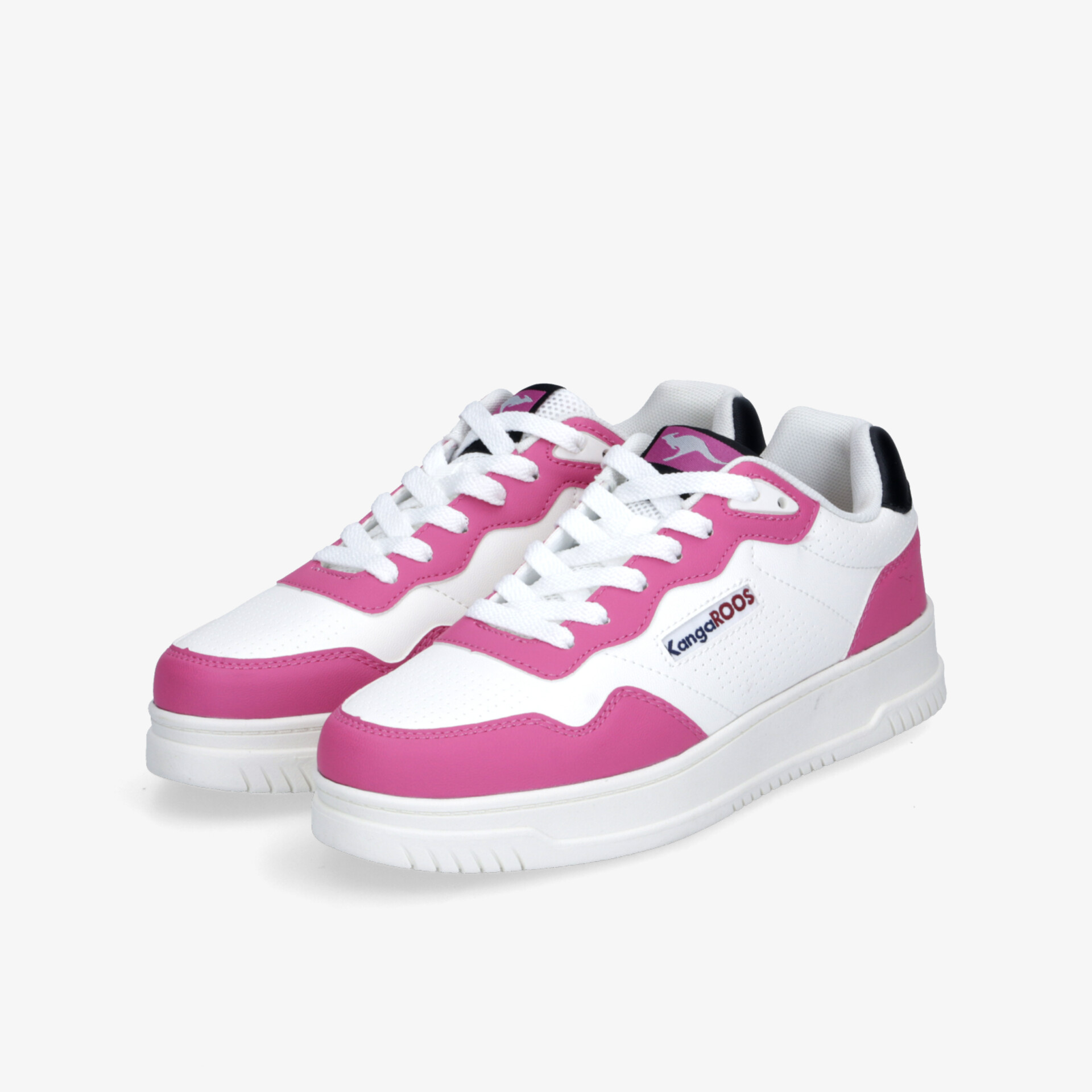 Weiß-rosa Sneaker Paar im stylischen, bequemen Design mit rutschfester Sohle und atmungsaktivem Material