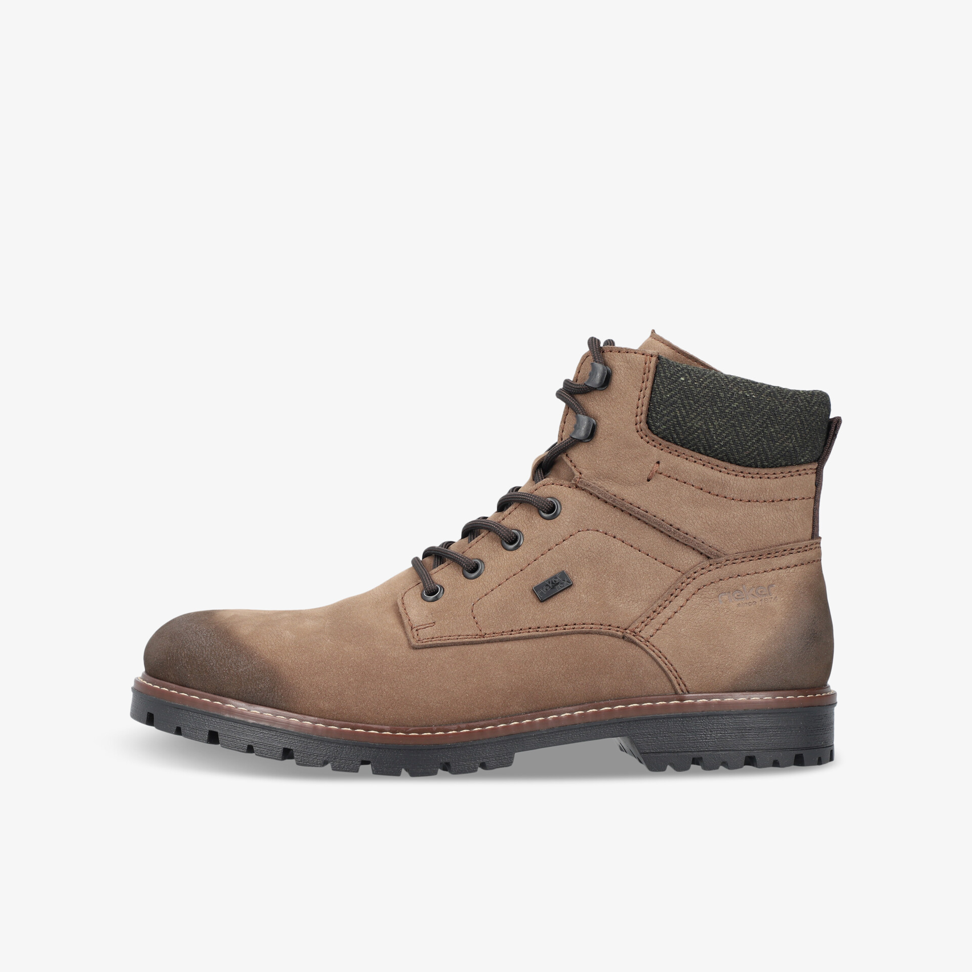 Robuster und wetterfester brauner Stiefel mit rutschfester Sohle und stabiler Schnürung für optimalen Halt