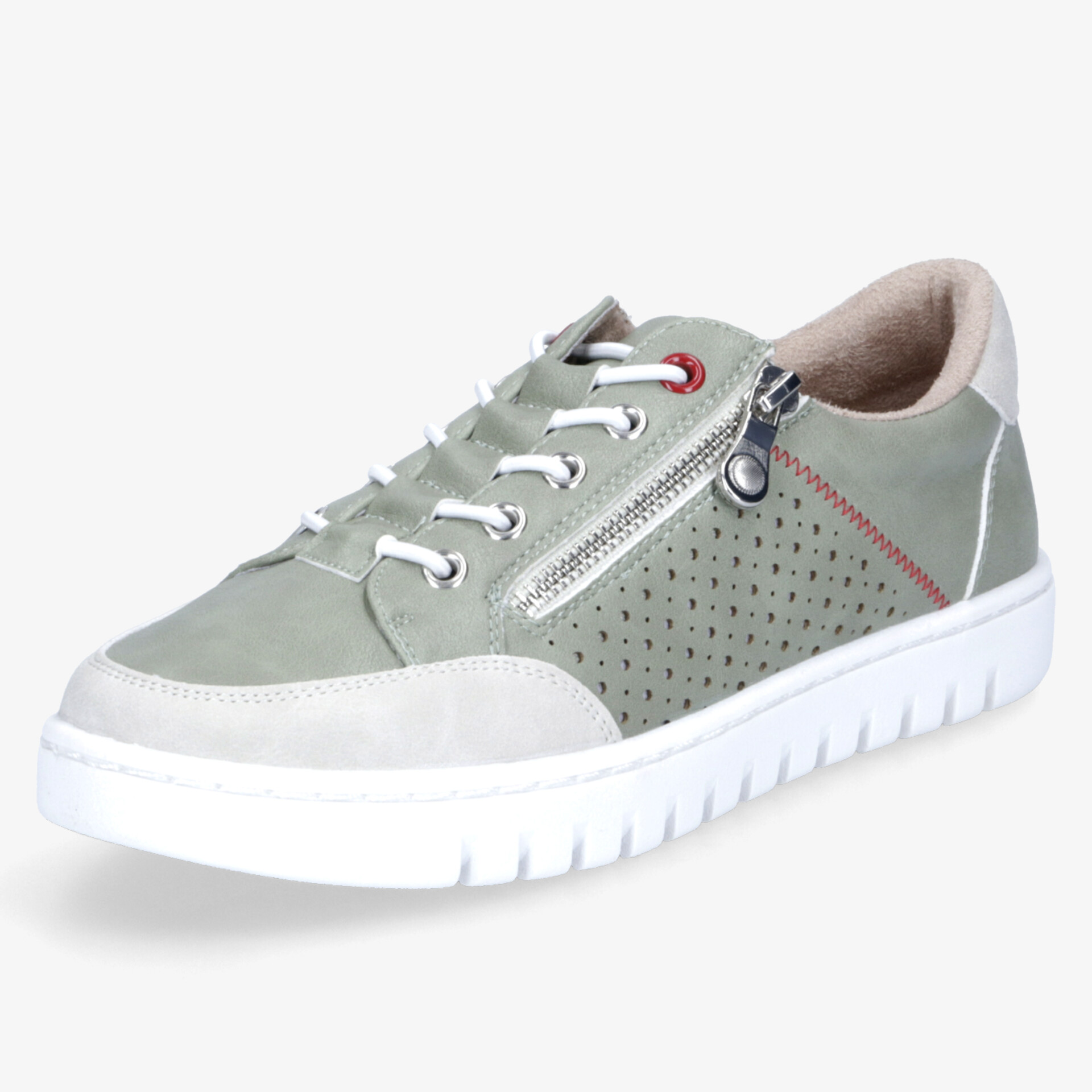 Moderner Sneaker mit seitlichem Reißverschluss, atmungsaktiver Struktur und bequemer, flexibler Sohle