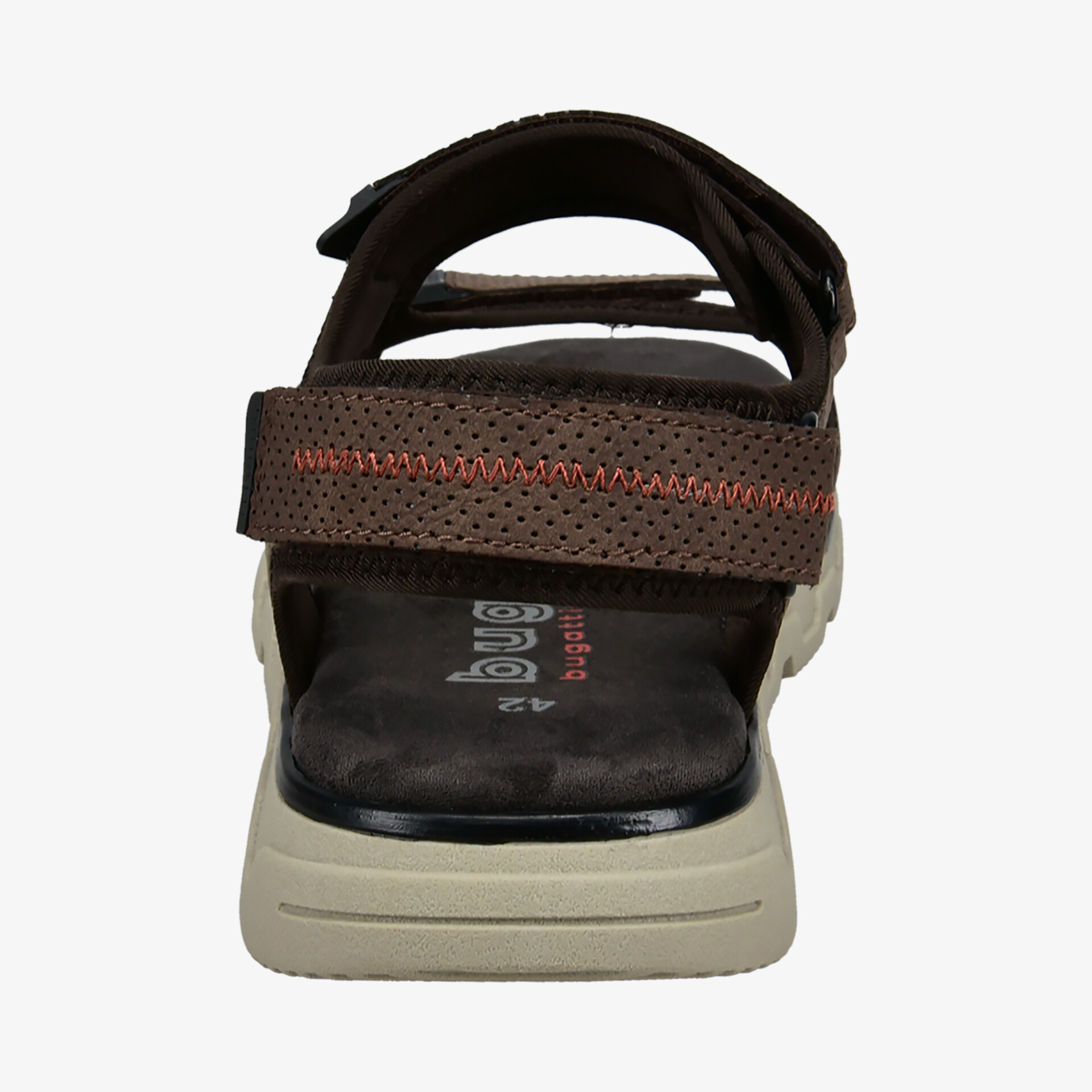 Bequeme braune Sandale mit verstellbarem Riemen und gepolsterter Sohle für optimalen Tragekomfort