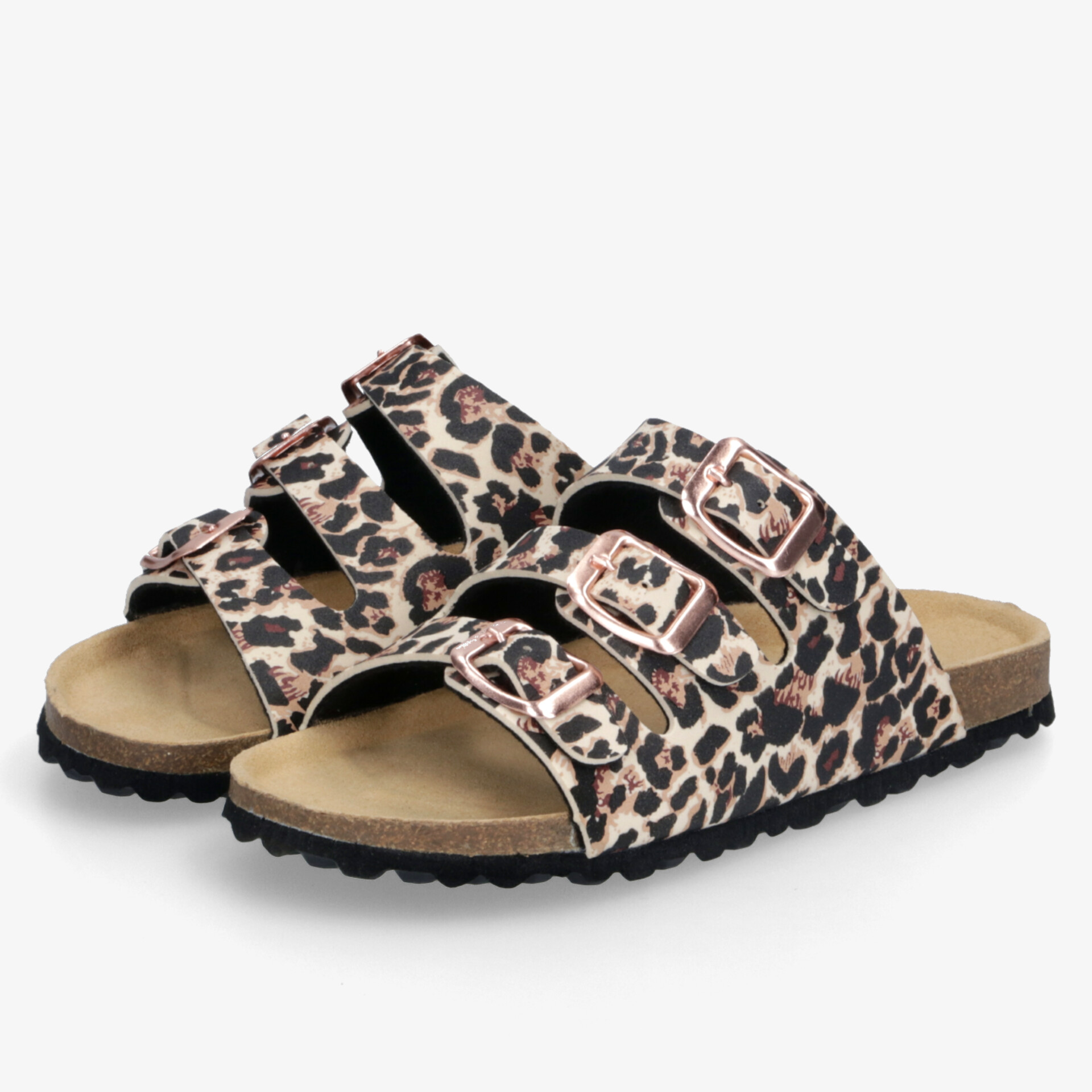 Bequeme Clogs mit modischem Leo-Muster und verstellbaren Schnallen, weiche Innensohle für optimalen Tragekomfort