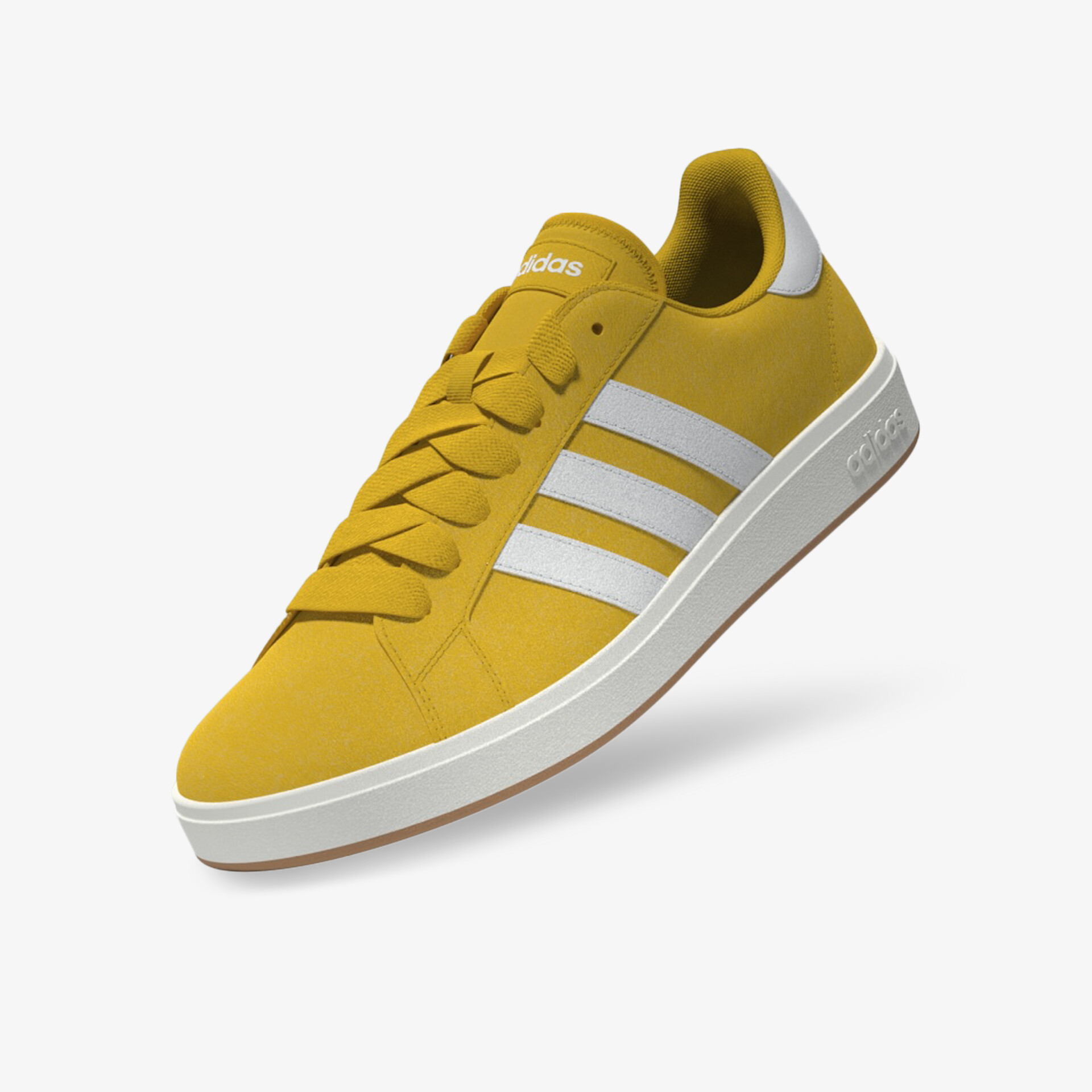 Moderner gelber Sneaker mit weißen Sohlen und sportlichem Design für hohen Tragekomfort und Alltagstauglichkeit