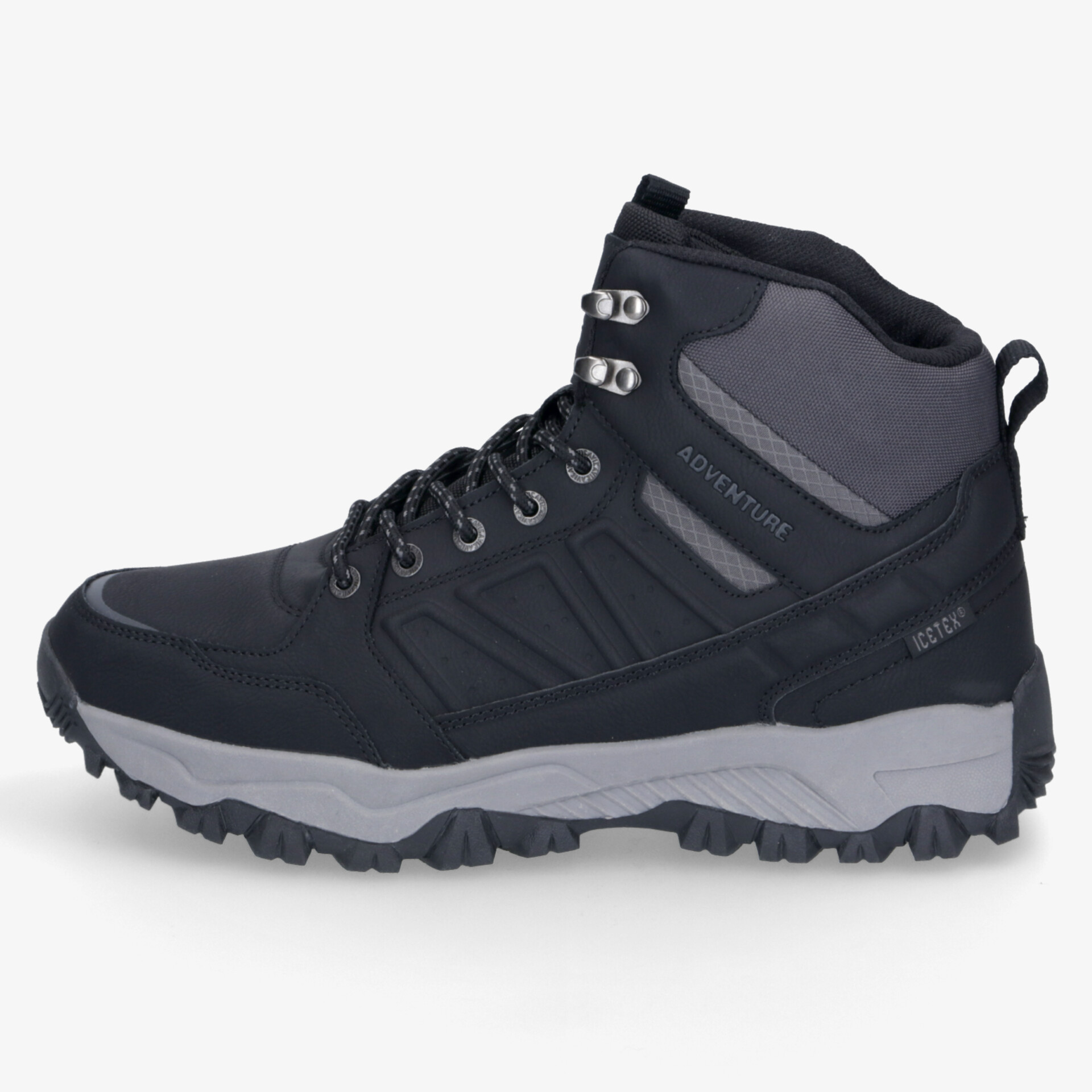 Robuster Wanderschuh mit gepolstertem Schaft, wasserabweisendem Material und rutschfester Profilsohle für hohen Komfort