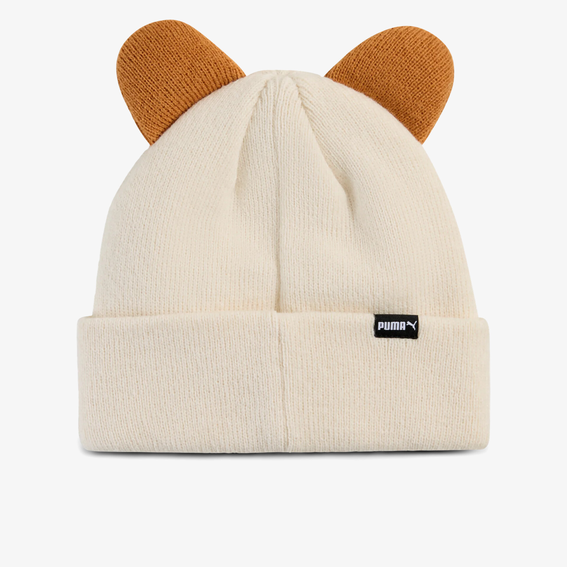 Weiche Strickmütze mit niedlichen braunen Ohren, ideal für kühle Tage und modischen Komfort