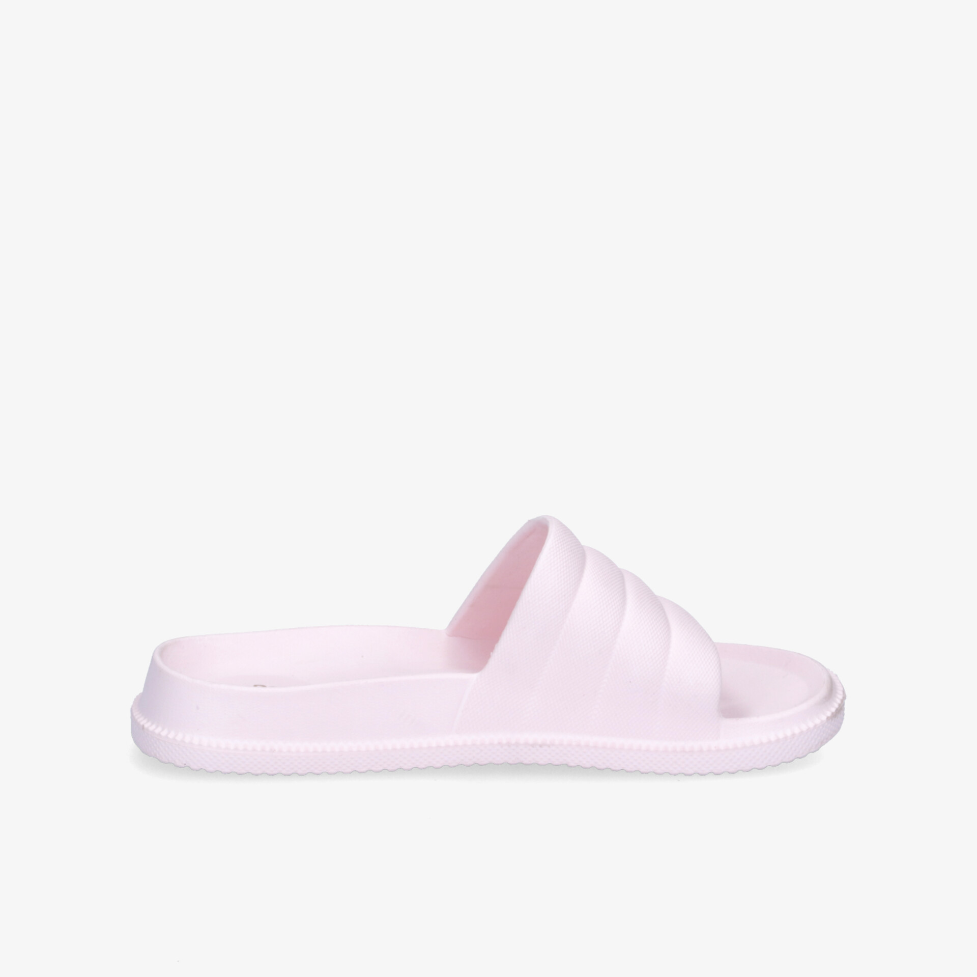 Stylische rosa Badesandale mit bequemer Sohle und modernem Design für entspannte Momente.