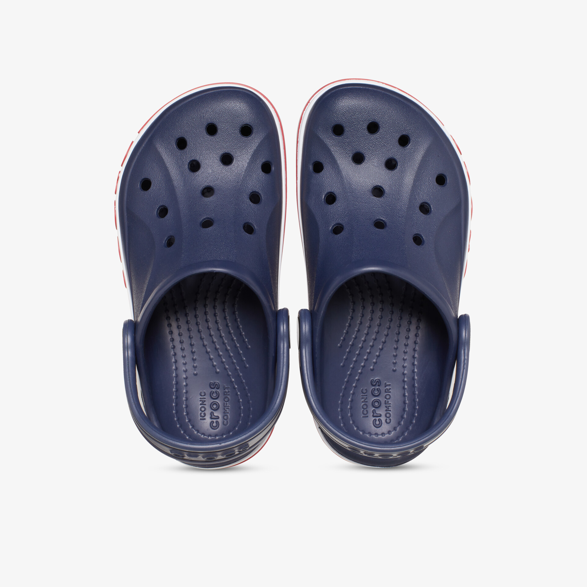 Leichtes Paar dunkelblaue Crocs mit Belüftungslöchern, bequem und rutschfest für vielseitigen Einsatz