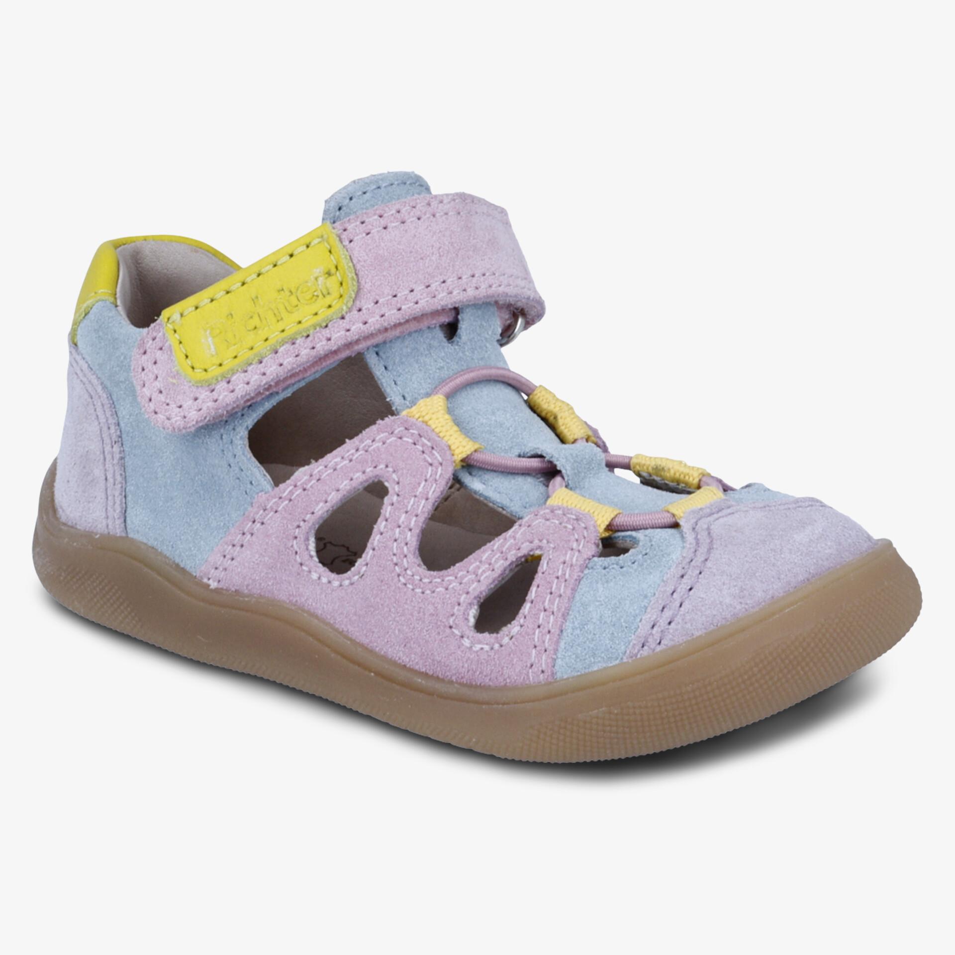 Bunter Schuh mit Klettverschluss, ideal für aktiven Alltag, rutschfest und strapazierfähig