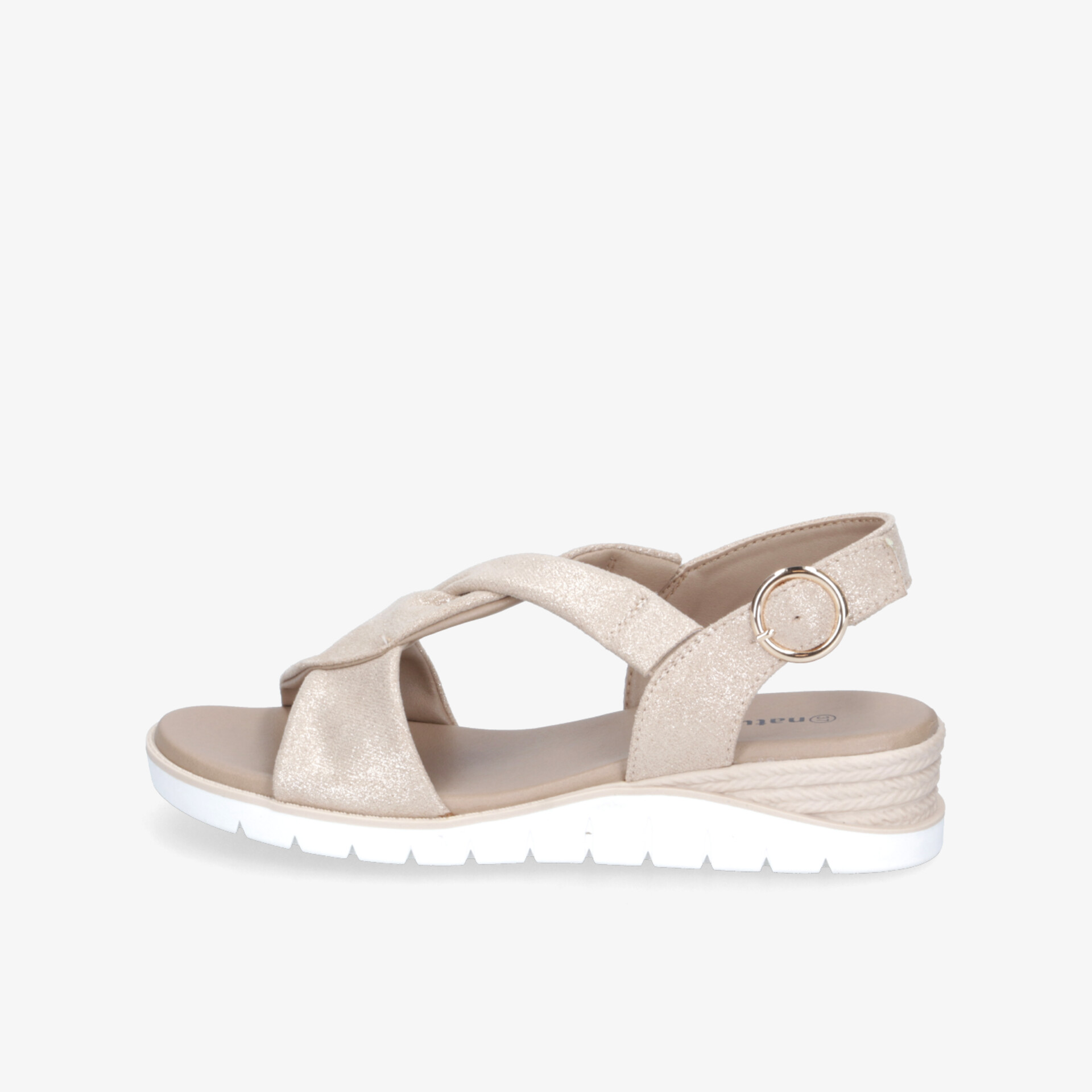 Bequeme Sandale mit verstellbarem Riemen und gepolsterter Innensohle, leichter Schuh mit rutschfester und flexibler Sohle