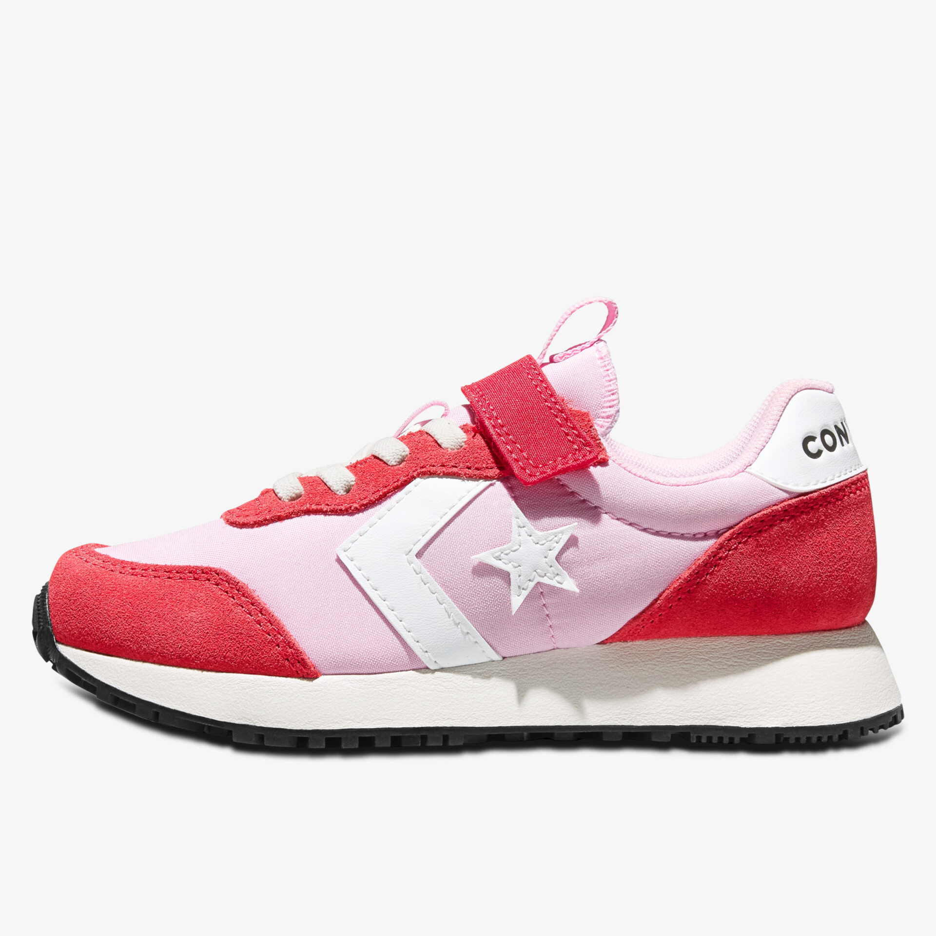 Leichter Sportschuh in Rot und Weiß mit strapazierfähigem Material und modernem, stylischem Design