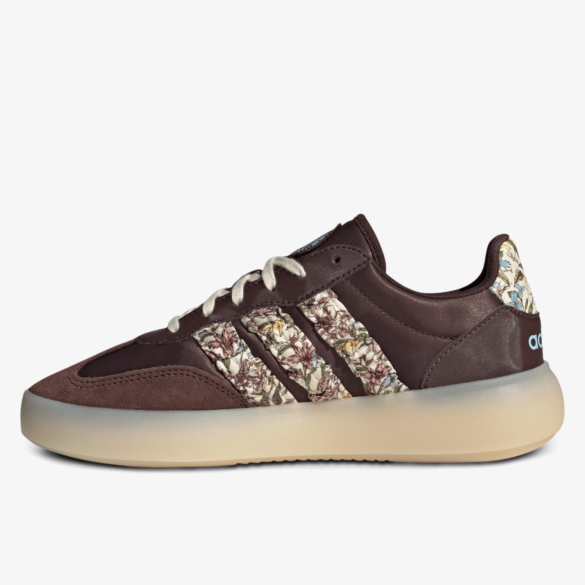 Modern gestalteter Sportschuh mit Komfort, leichter Sohle und seitlicher Ansicht in dunkler Farbe