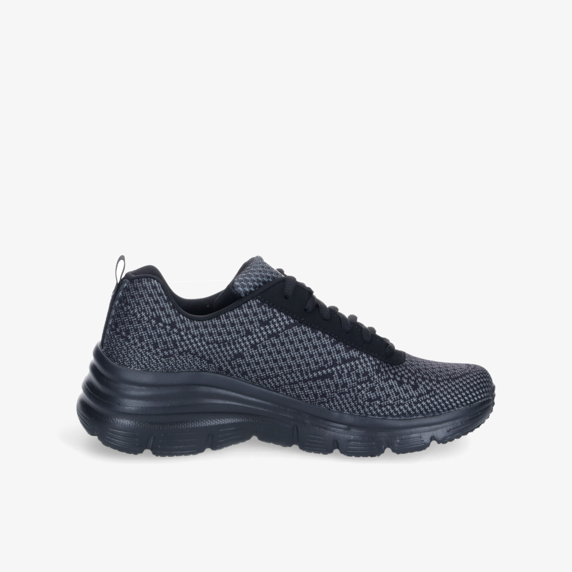Dunkelblauer, leichter Sportschuh mit atmungsaktivem Material, flexibler Sohle und bequemer Passform seitlich gezeigt