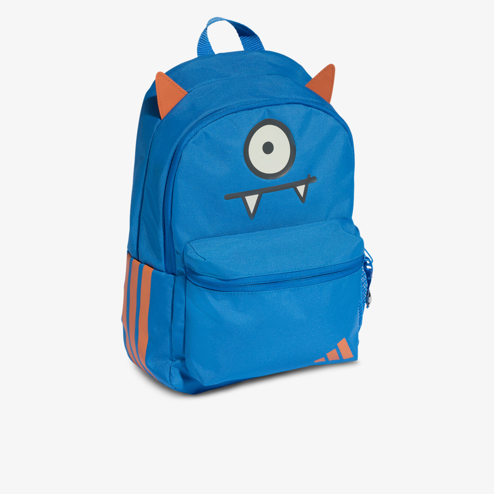 Blauer Kinder-Rucksack mit lustigem Monster-Motiv und großer Fronttasche – praktisch und robust