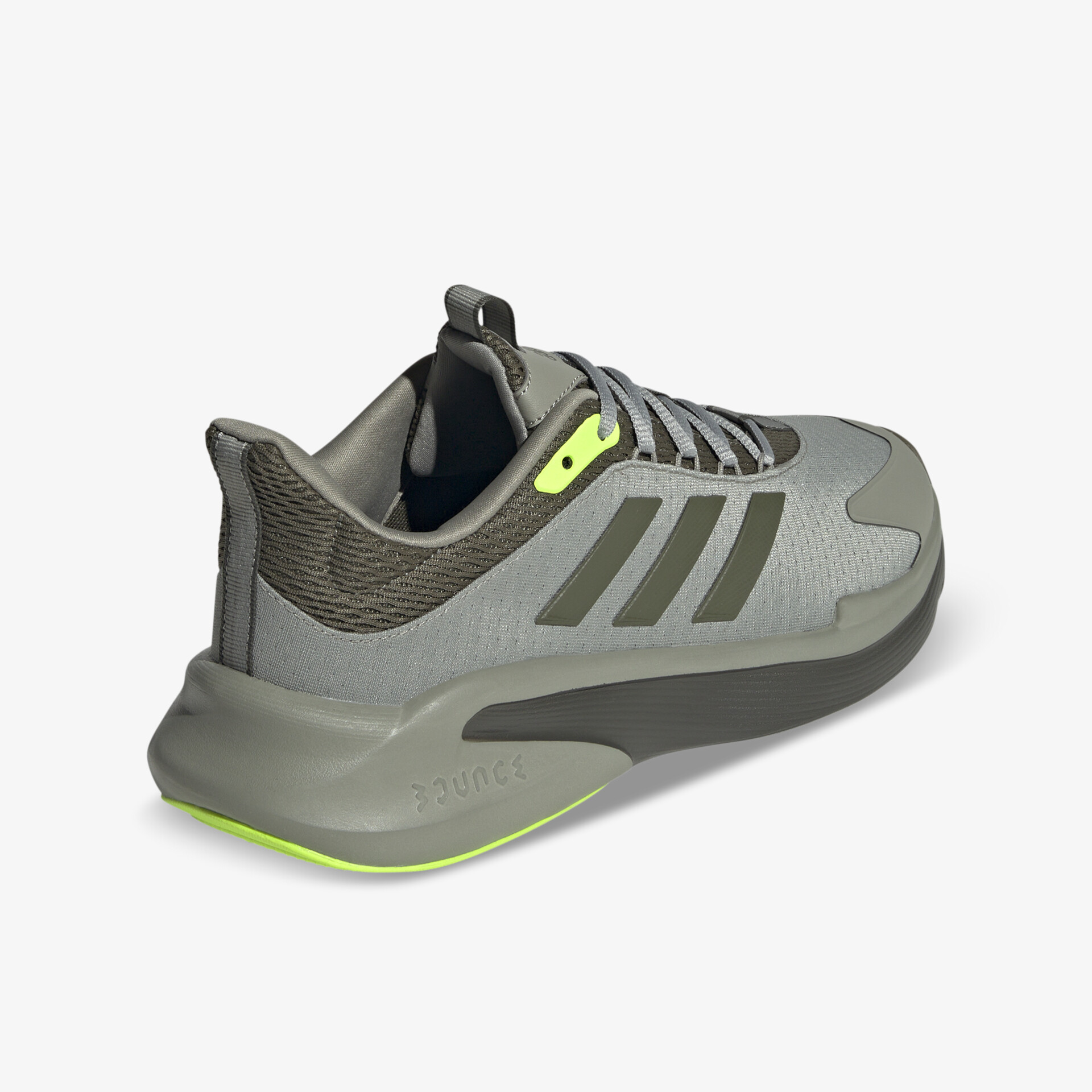 Grauer Sneaker mit atmungsaktivem Mesh und stoßdämpfender Sohle für komfortables Gehen und sportlichen Stil.