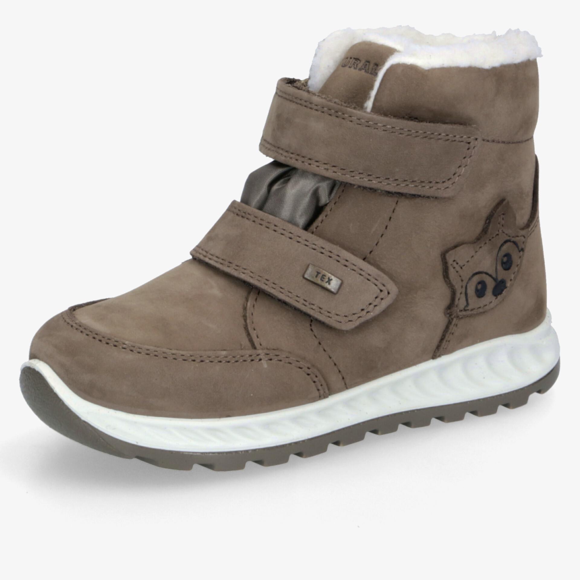 Wetterfester Stiefel mit Klettverschluss, warmer Fütterung und rutschfester Sohle für ultimativen Komfort.