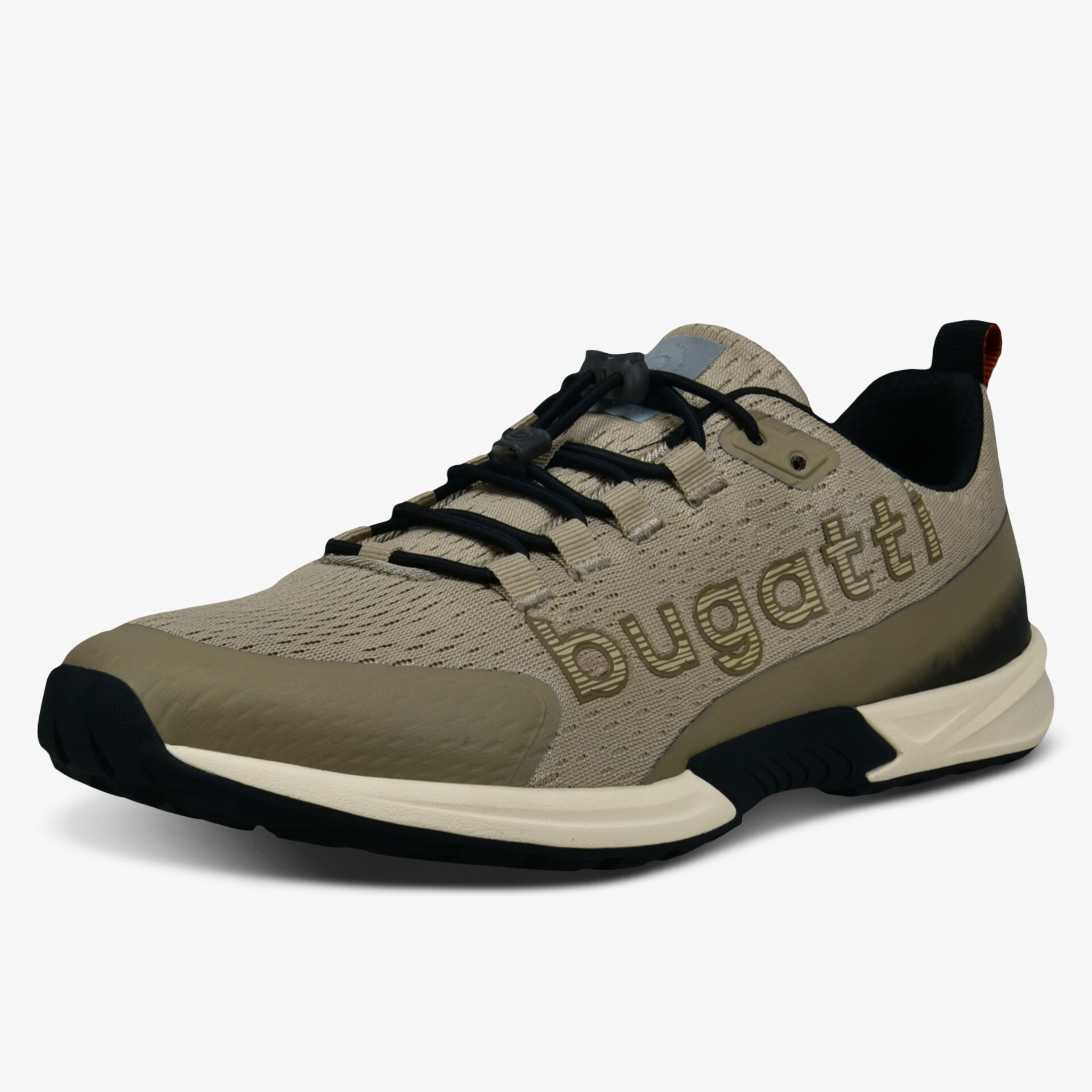 Moderner Bugatti Sneaker in Beige mit sportlichem Design und rutschfester Sohle für optimalen Komfort.