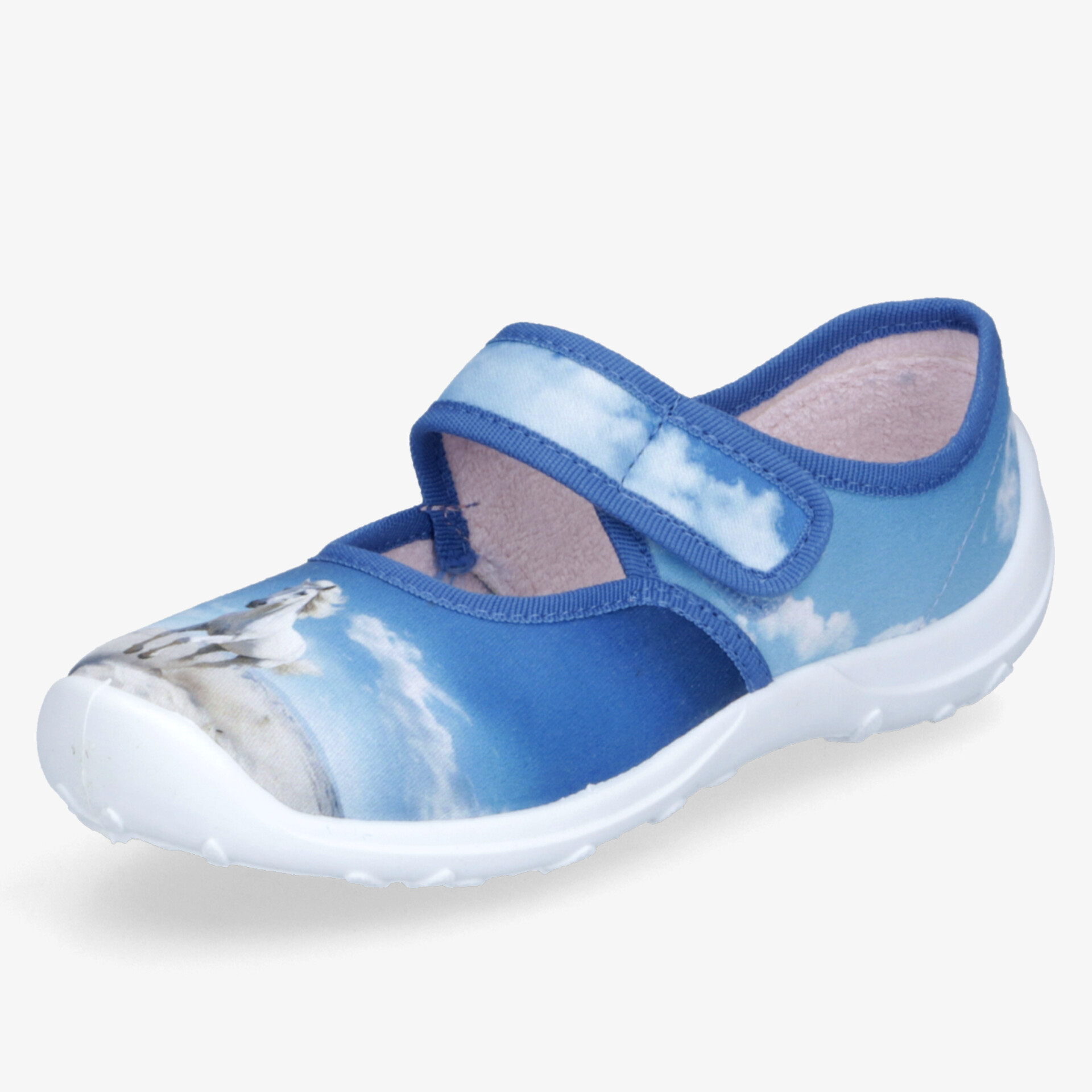 Bequemer leichter Schuh mit buntem Motiv, Klettverschluss und rutschfester Sohle, perfekt für aktiven Alltag