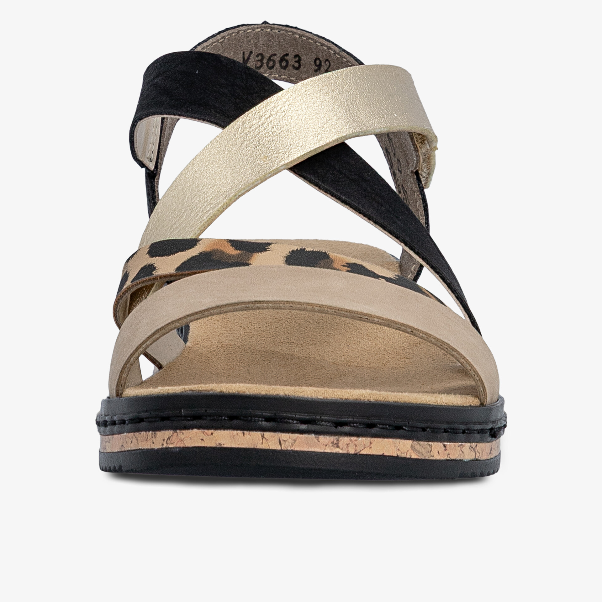 Moderne Sandale mit gekreuzten Riemen und gepolsterter Innensohle für angenehmen Tragekomfort