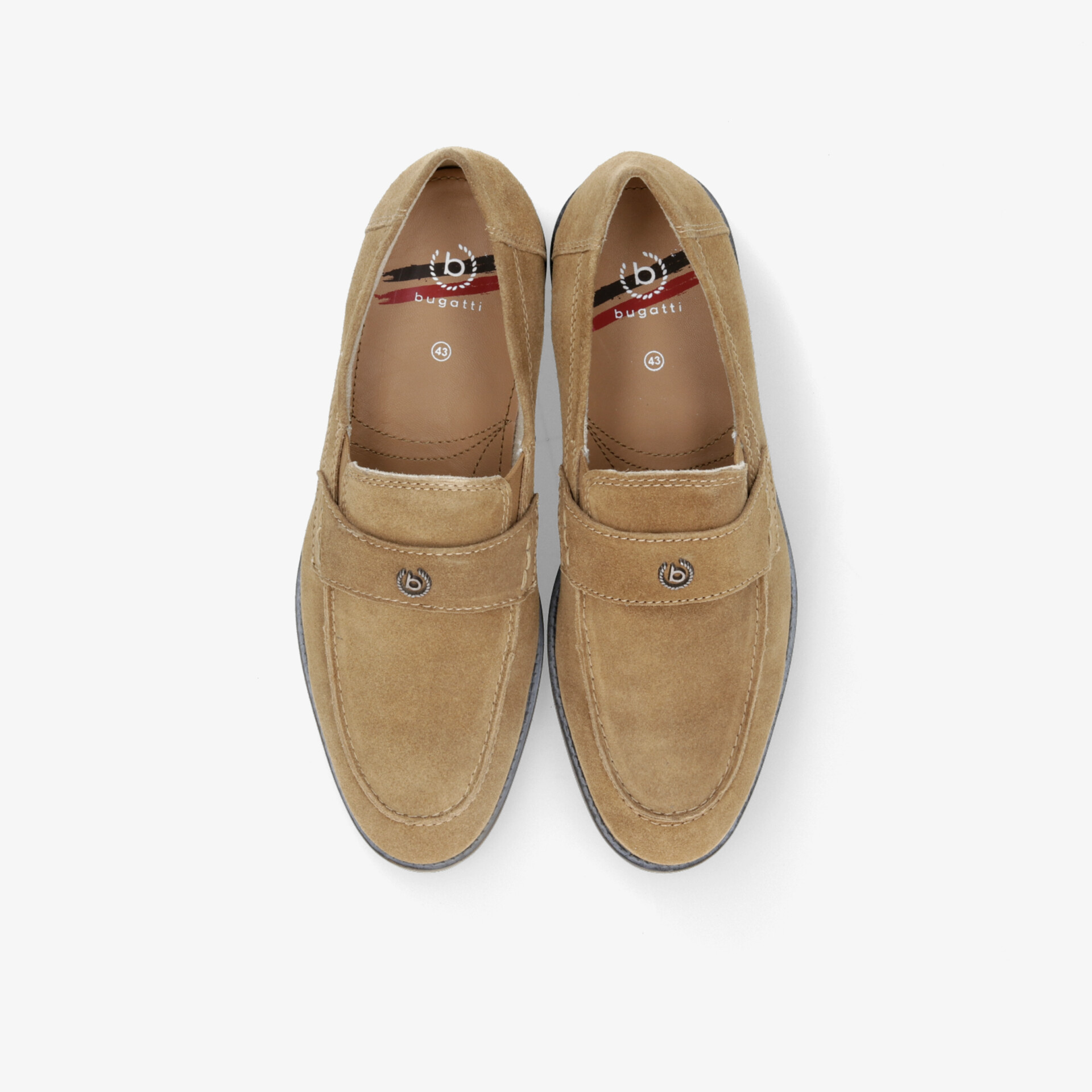 Beige Halbschuhe im Paar mit weichem Material und elegantem, bequemem Design für hohen Tragekomfort