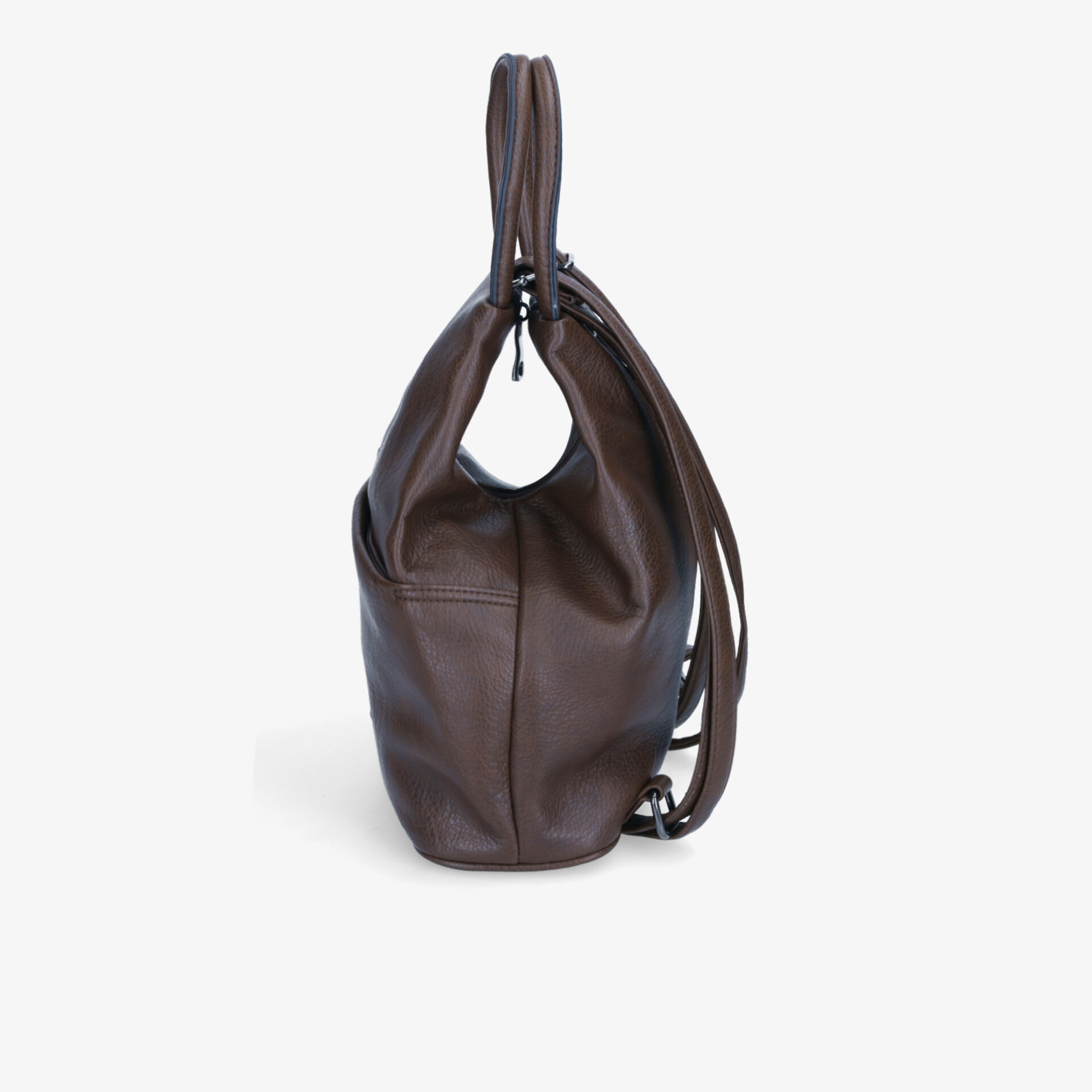 Elegante braune Ledertasche mit geräumigem Hauptfach und robustem Material, ideal für den Alltag