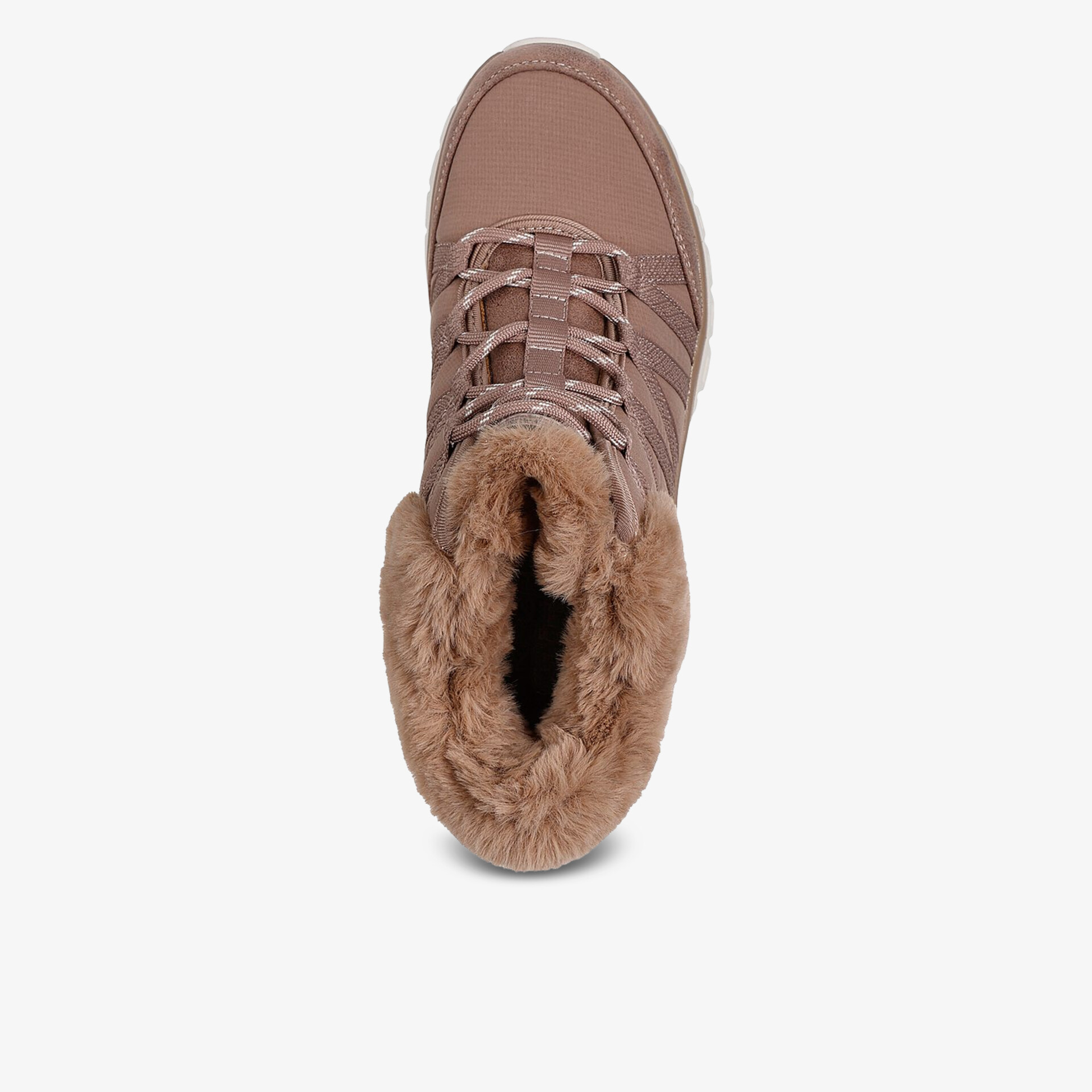 Warmer brauner Winterstiefel mit weichem Fellfutter und stabiler Schnürung, ideal für kalte Tage