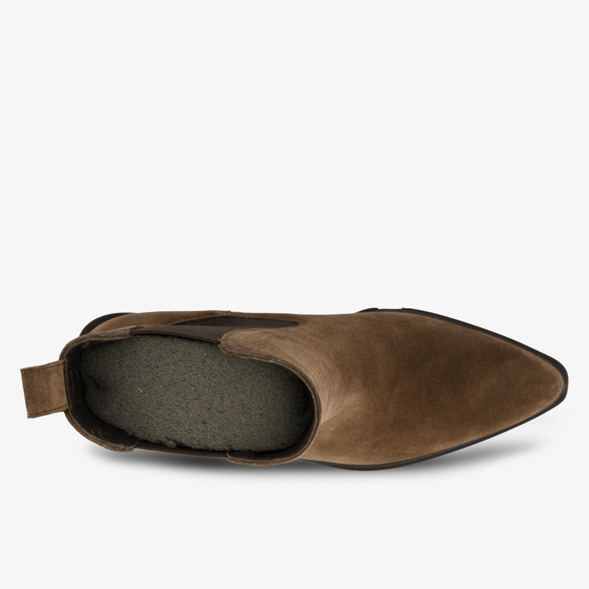 Brauner Schuh mit spitz zulaufender Form aus hochwertigem Leder, edles und robustes Design