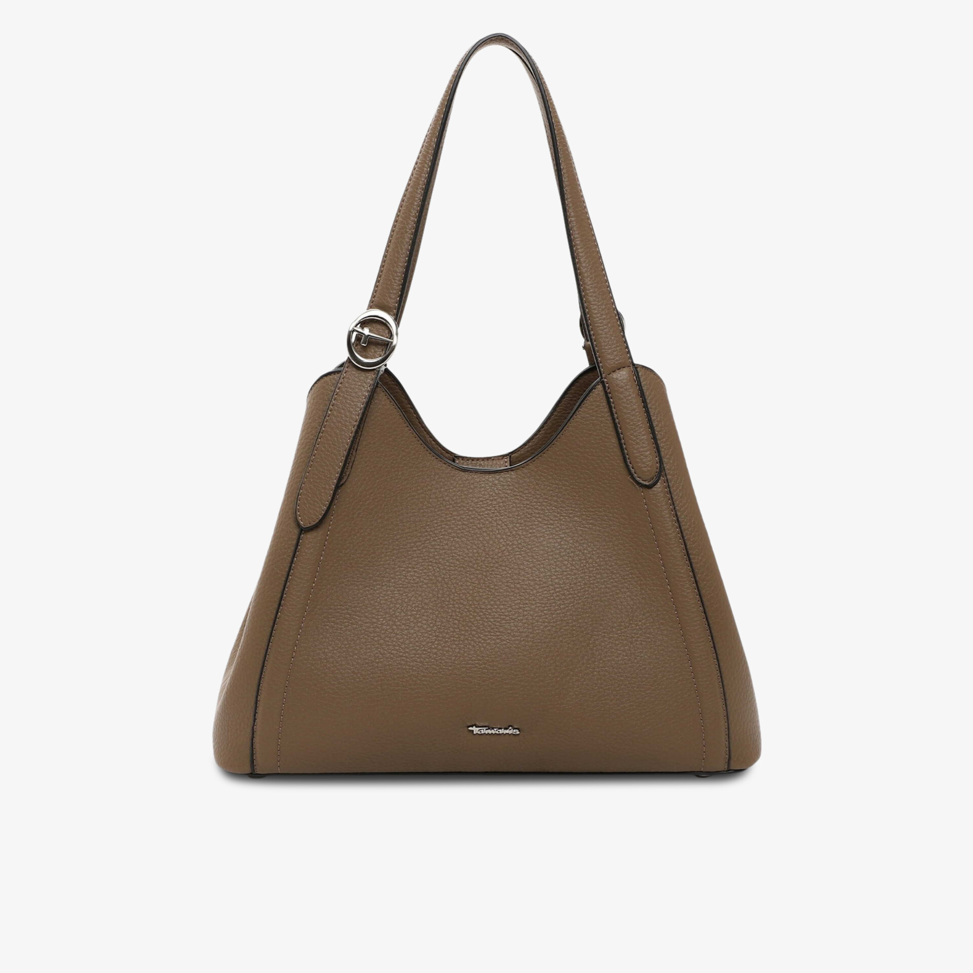 Elegante braune Handtasche mit stabilem Henkel und glattem Material, geräumig und vielseitig einsetzbar