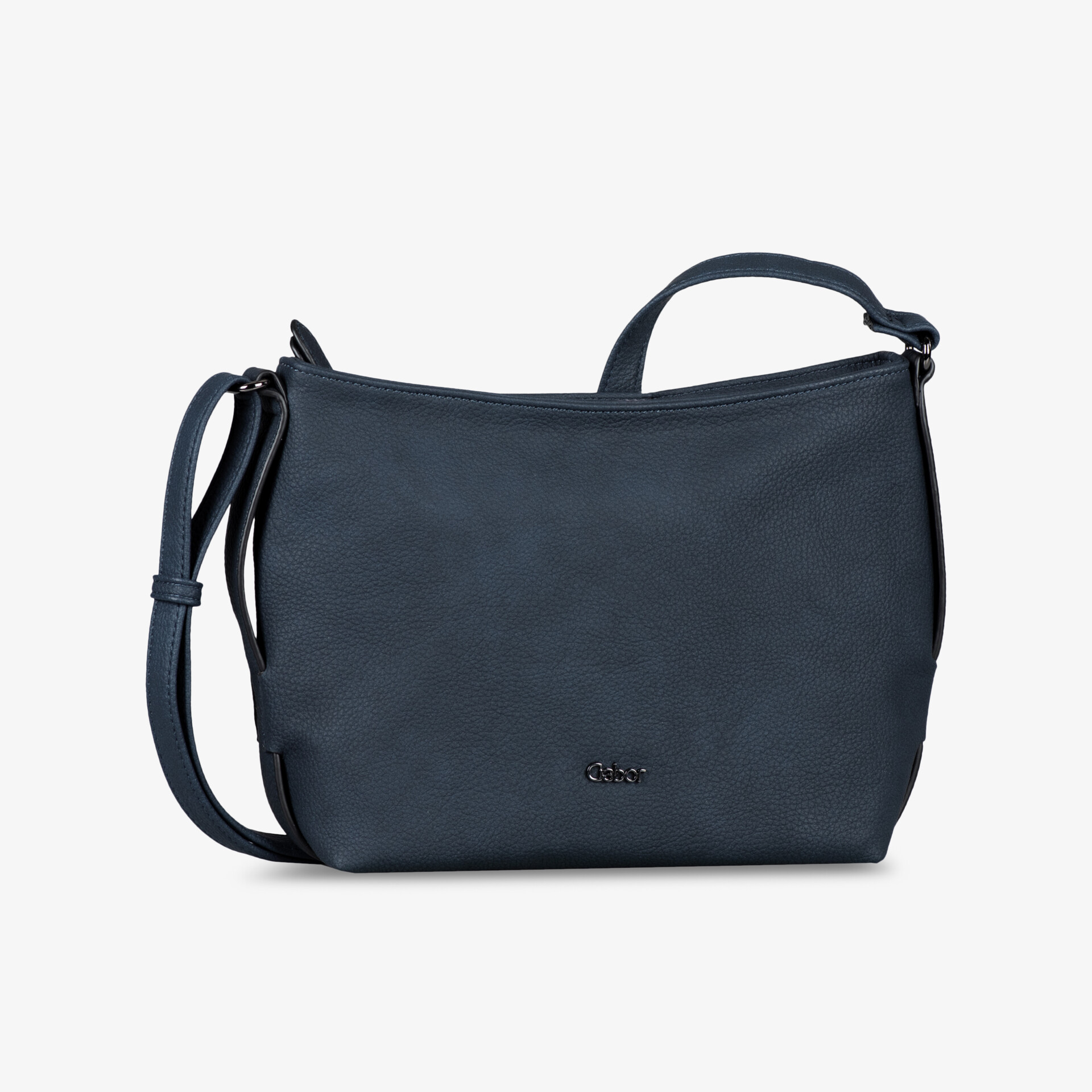 Stilvolle dunkelblaue Tasche mit verstellbarem Riemen und elegantem Design, ideal für Alltag und besondere Anlässe.