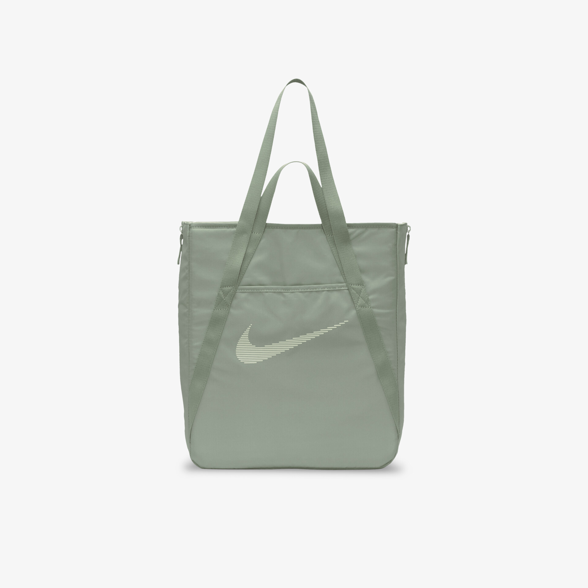 Robuste und geräumige olivgrüne Nike Tasche mit großen Tragegriffen und stilvollem Design vorne