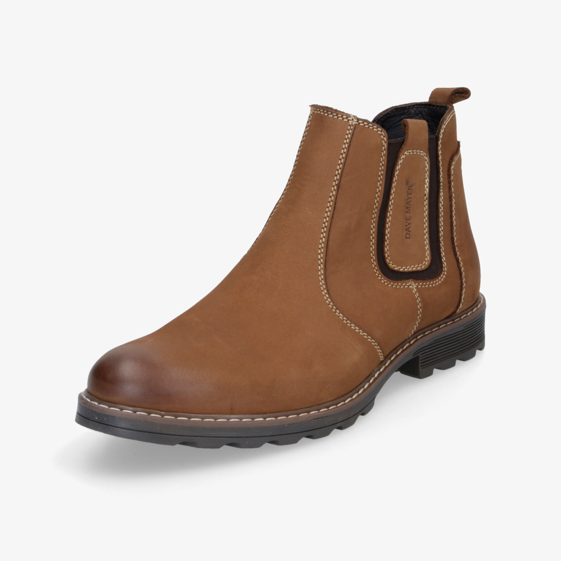 Brauner Chelsea Boot mit elastischen Seitenteilen und robuster Gummisohle für hohen Tragekomfort und langlebige Nutzung