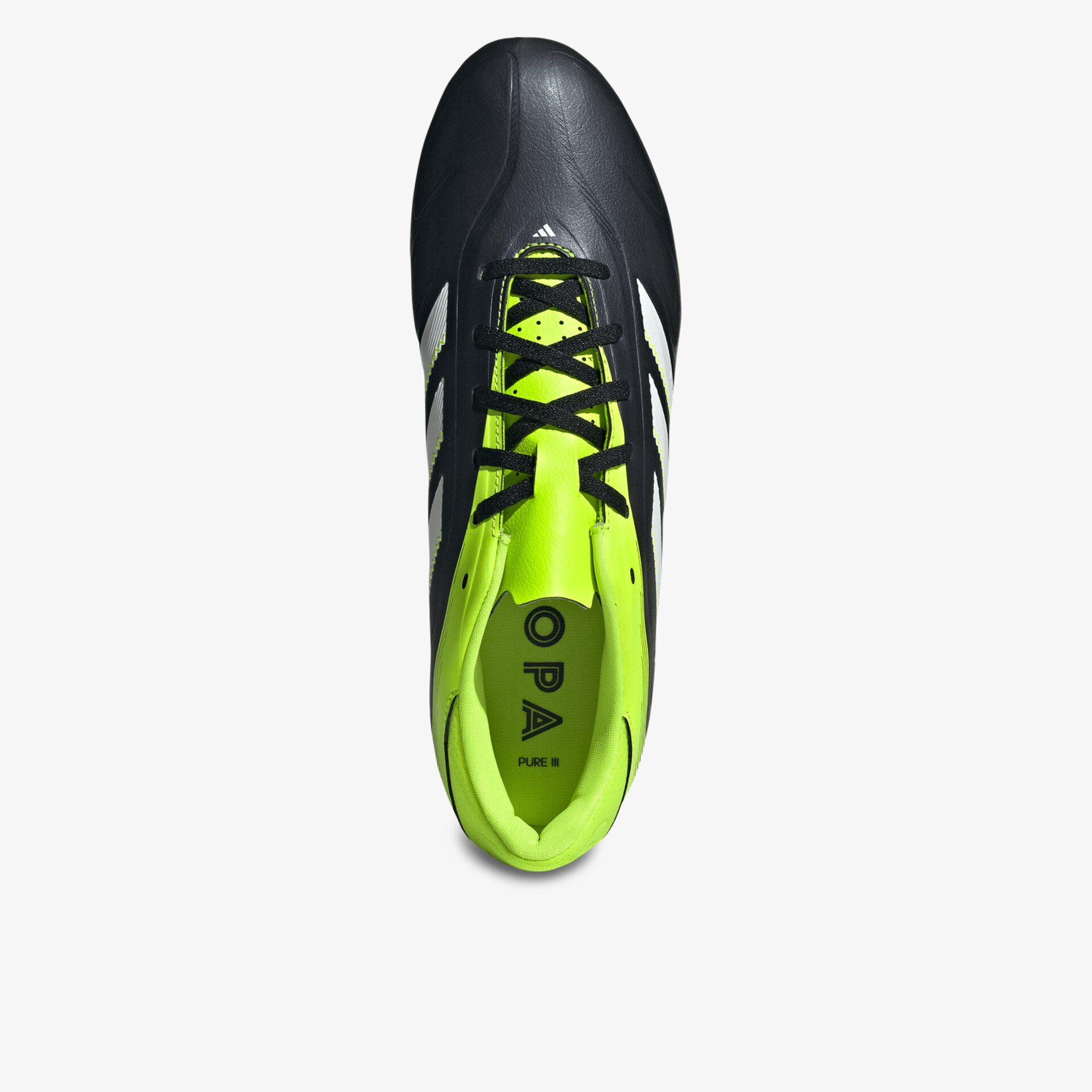 Sportlicher Schuh mit robustem Design und leuchtend grüner Innenseite für optimalen Tragekomfort