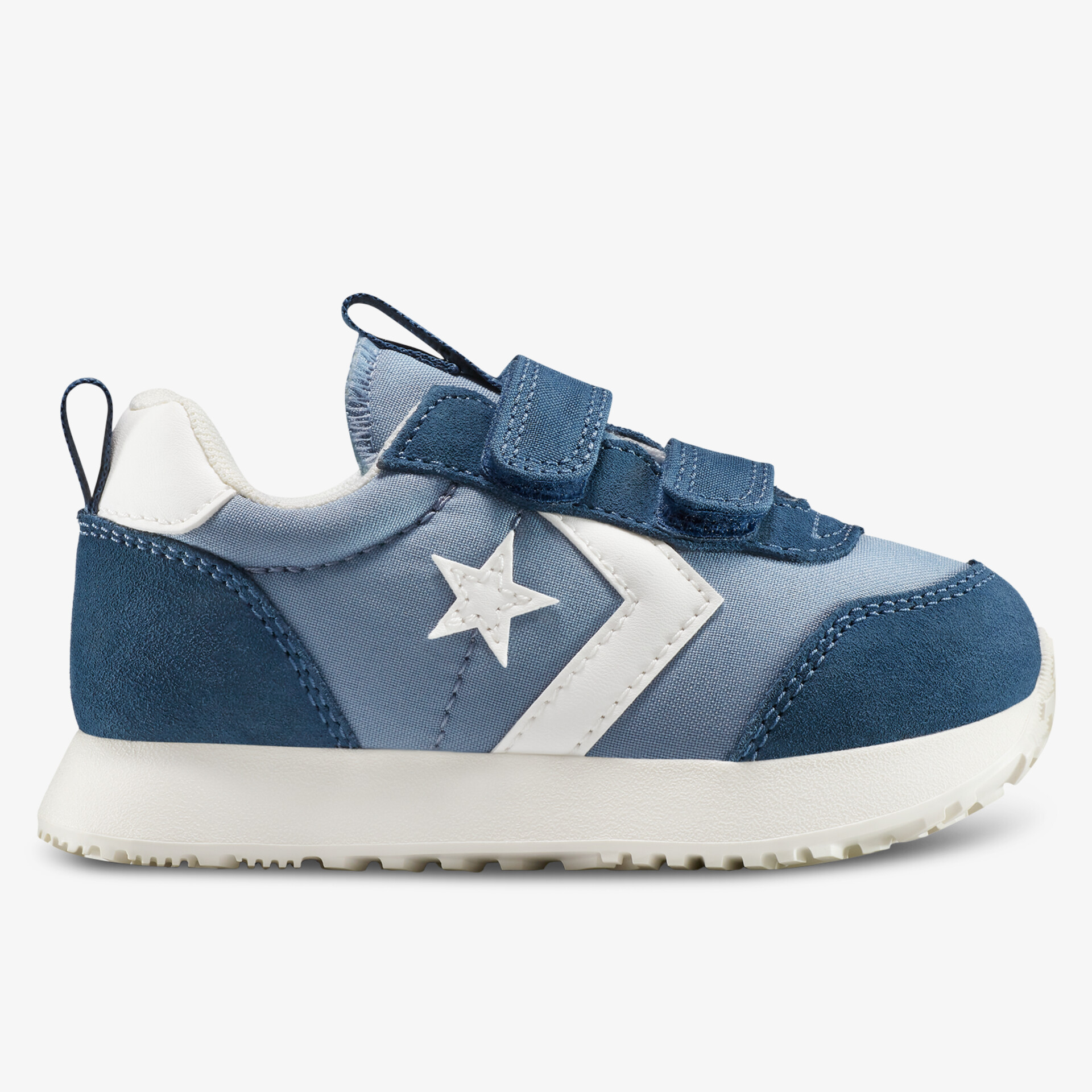 Leichter blauer Sneaker mit weichem Innenfutter und praktischem Klettverschluss für bequemen Halt